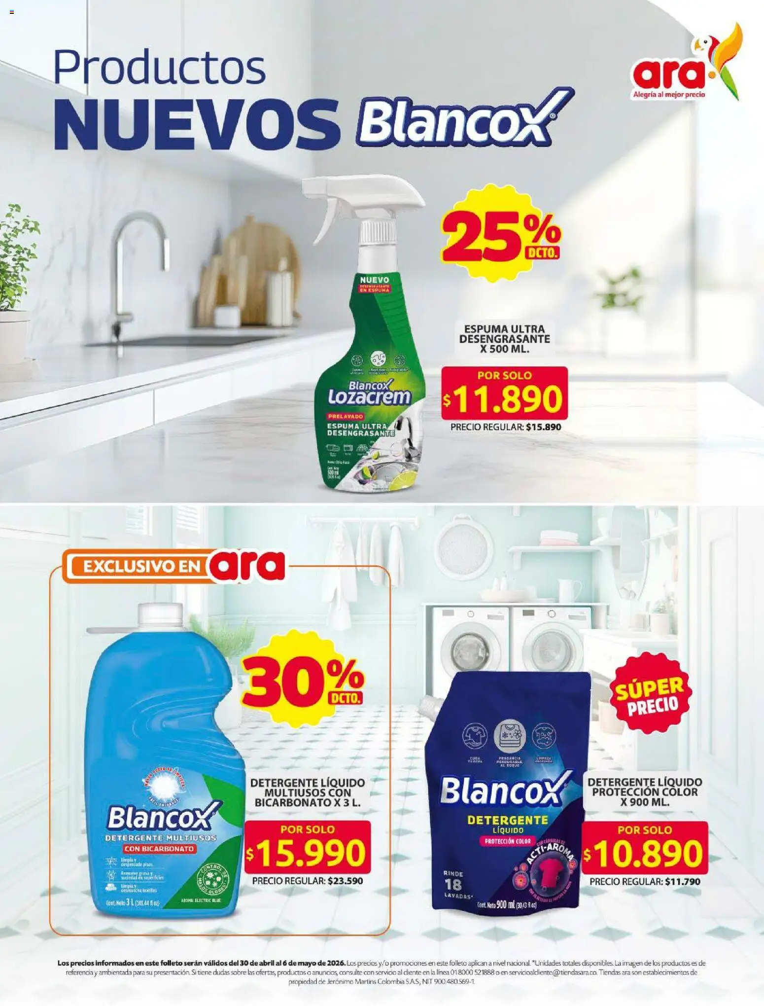 Ara revista - valida desde el 02.04.2026 | Página: 14 | Productos: Espuma, Sobre, Detergente