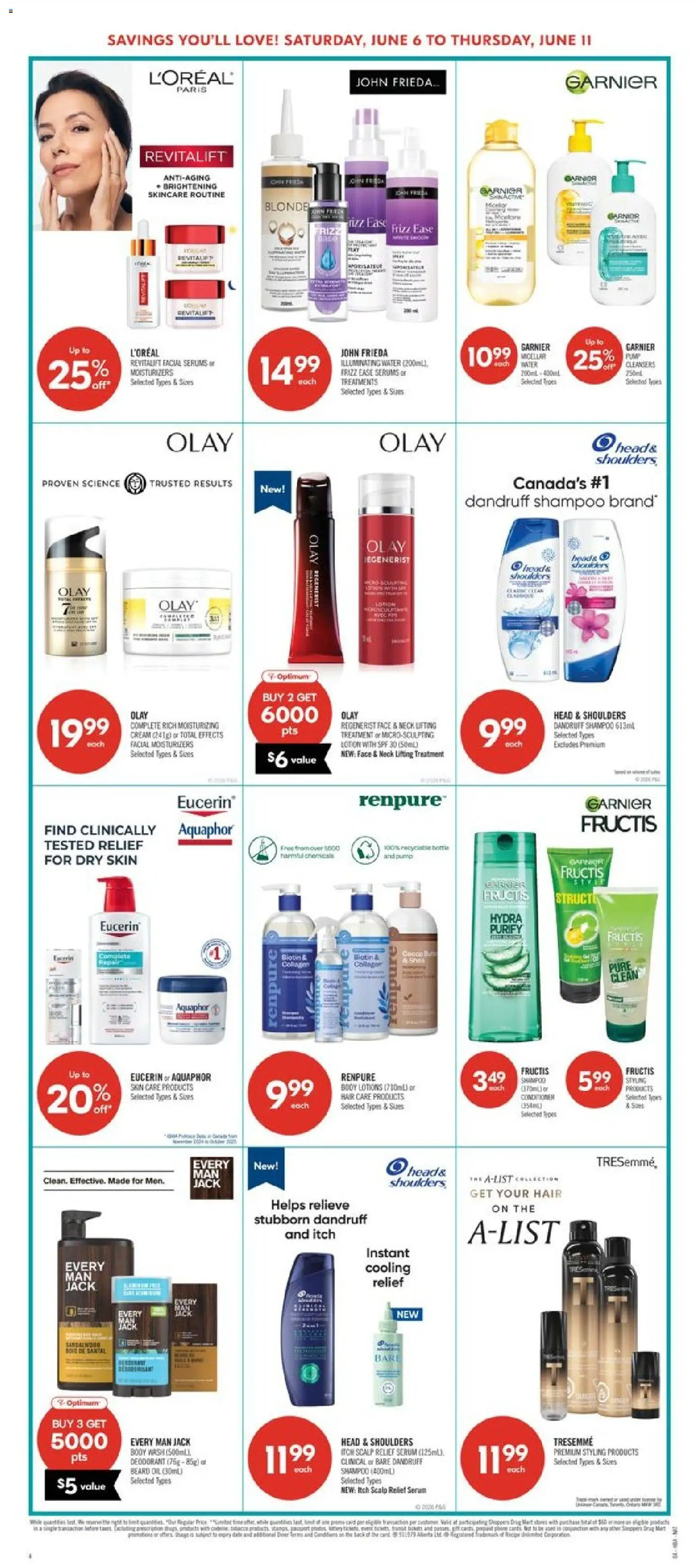 Shoppers flyer valid from 05.06.2026 | Page: 12 | Products: Cream, Conditioner, Body wash, Deodorant