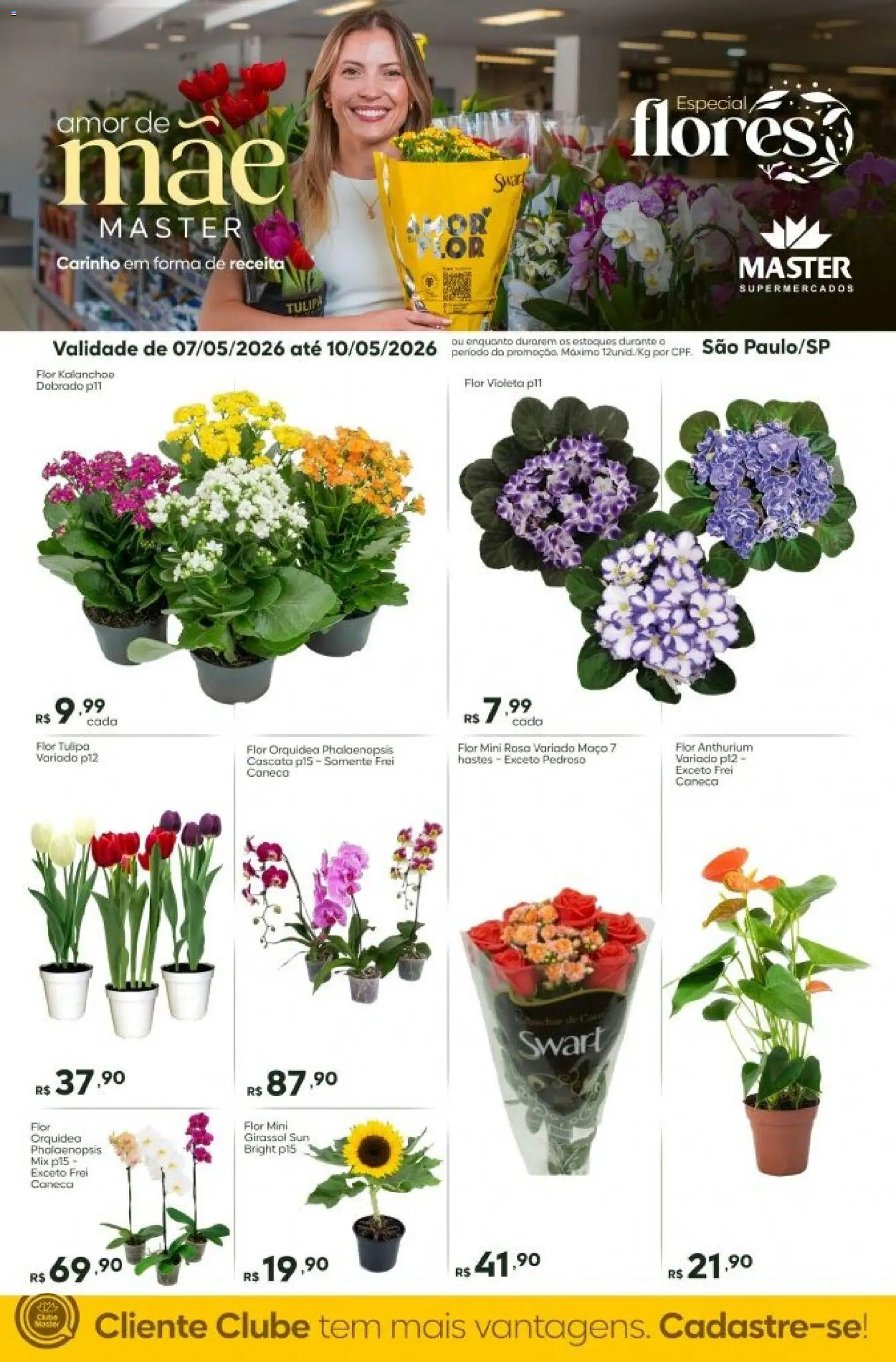 Master Folheto - válido de 07.05.2026 | Página: 1 | Produtos: Flores, Caneca