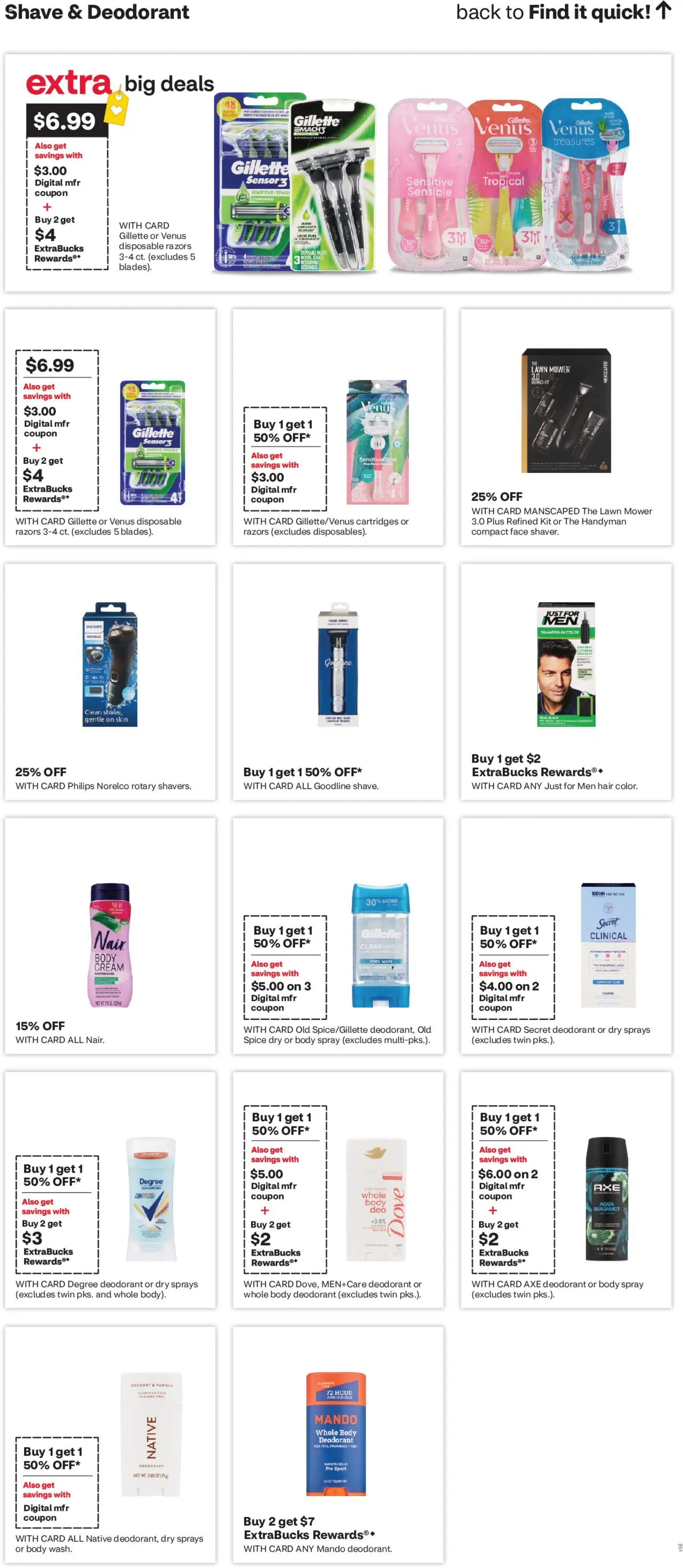 CVS Pharmacy Weekly Ad - MI - valid from 14.06.2026 | Page: 16 | Products: Lawn Mower, Mower, Body cream, Deodorant