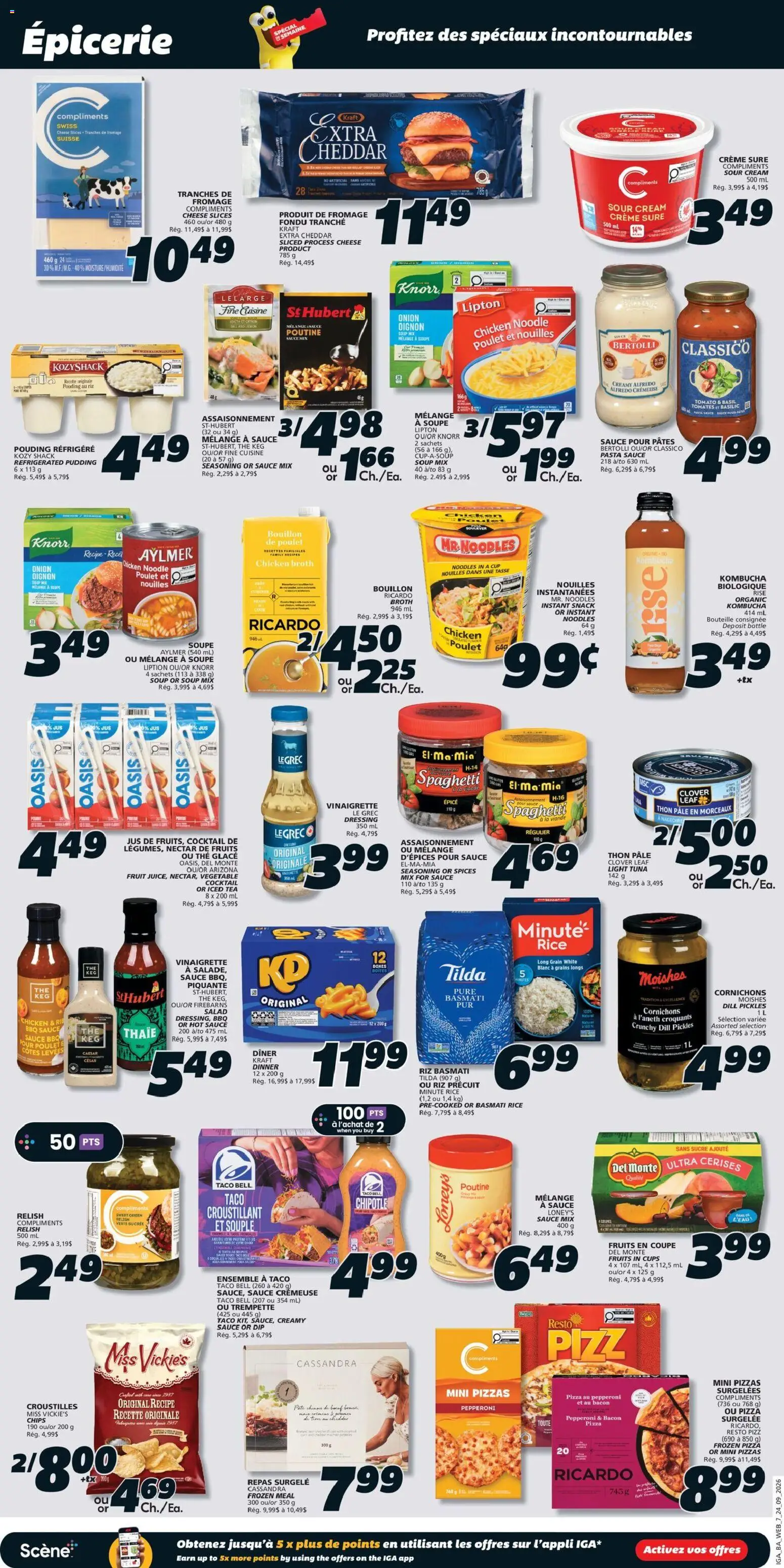 IGA flyer valid from Sep 24, 2026 | Page: 10 | Products: Rice, Sour cream, Salad, Cocktail