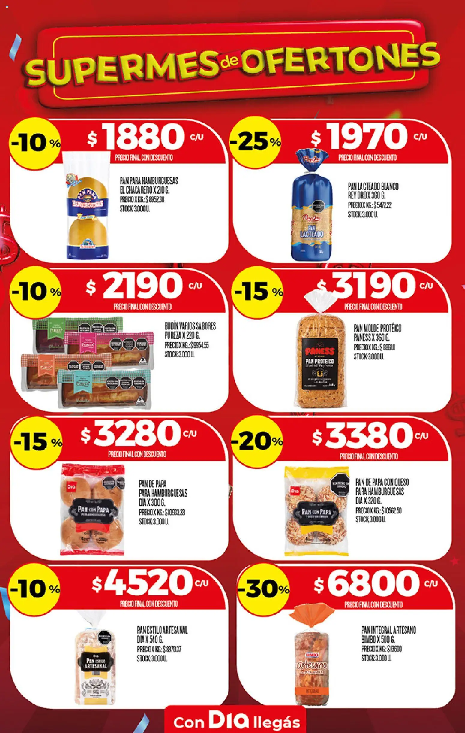 Supermercado DIA Ofertas │ válido desde el 26/08/2026 | Página: 9 | Productos: Papa, Budín, Pan proteico, Queso
