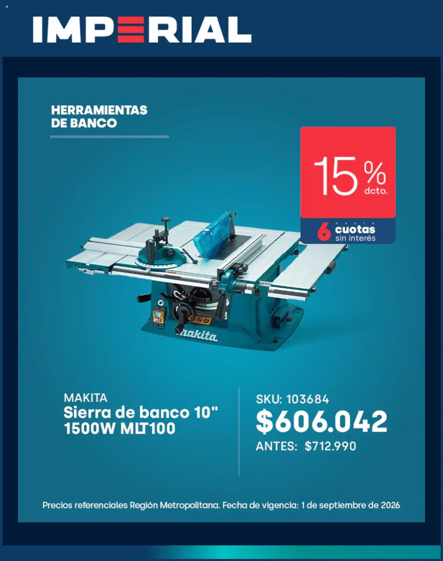 Imperial Ofertas │ válido desde el 18.08.2026 | Página: 4 | Productos: Sierra, Banco
