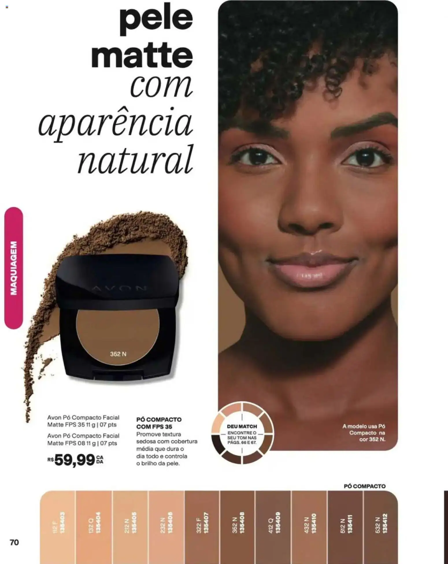 Avon Folheto - válido de 12/10/2026 | Página: 70 | Produtos: Pó compacto, Maquiagem, Pó