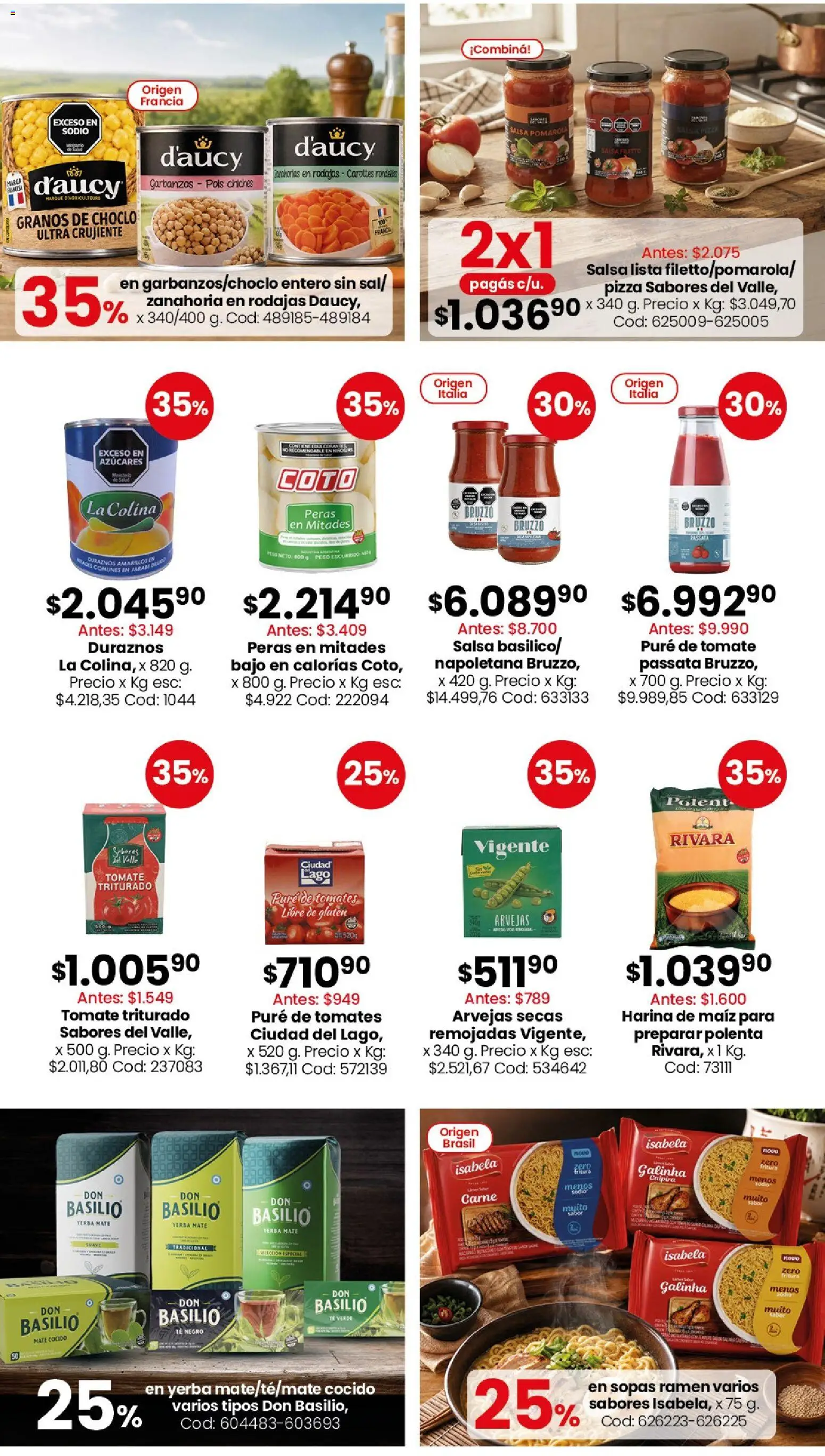 Coto - Almacén y bebidas │ válido desde el 14/09/2026 | Página: 3 | Productos: Peras, Sopas, Polenta, Té verde