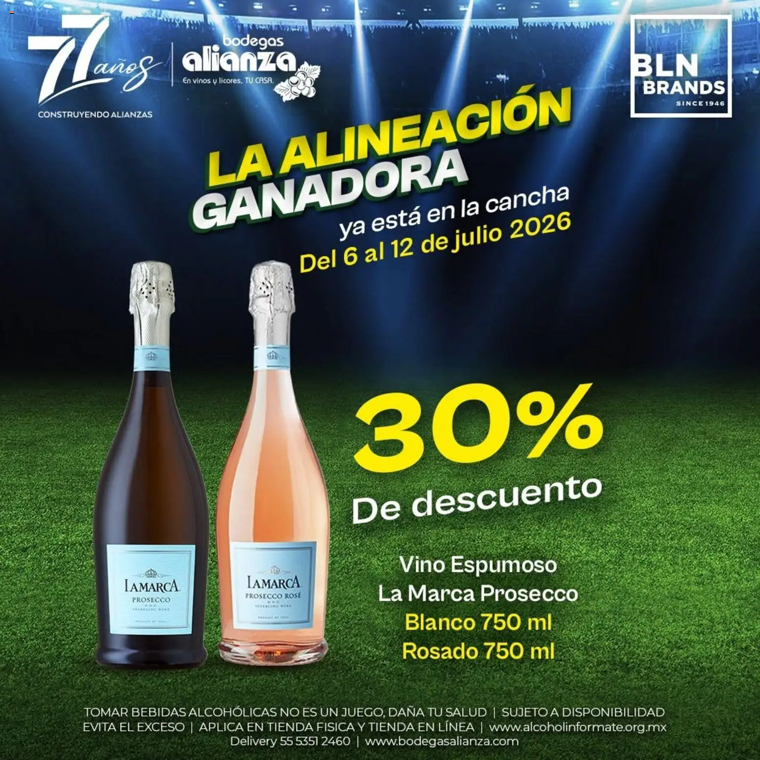 Nuevas ofertas de Bodegas Alianza válidas en toda la República Mexicana desde el 06/07/2026. ¡Encuentra las mejores ofertas en Bodegas Alianza catálogo La alineación ganadora! | Página: 1 | Productos: Vino