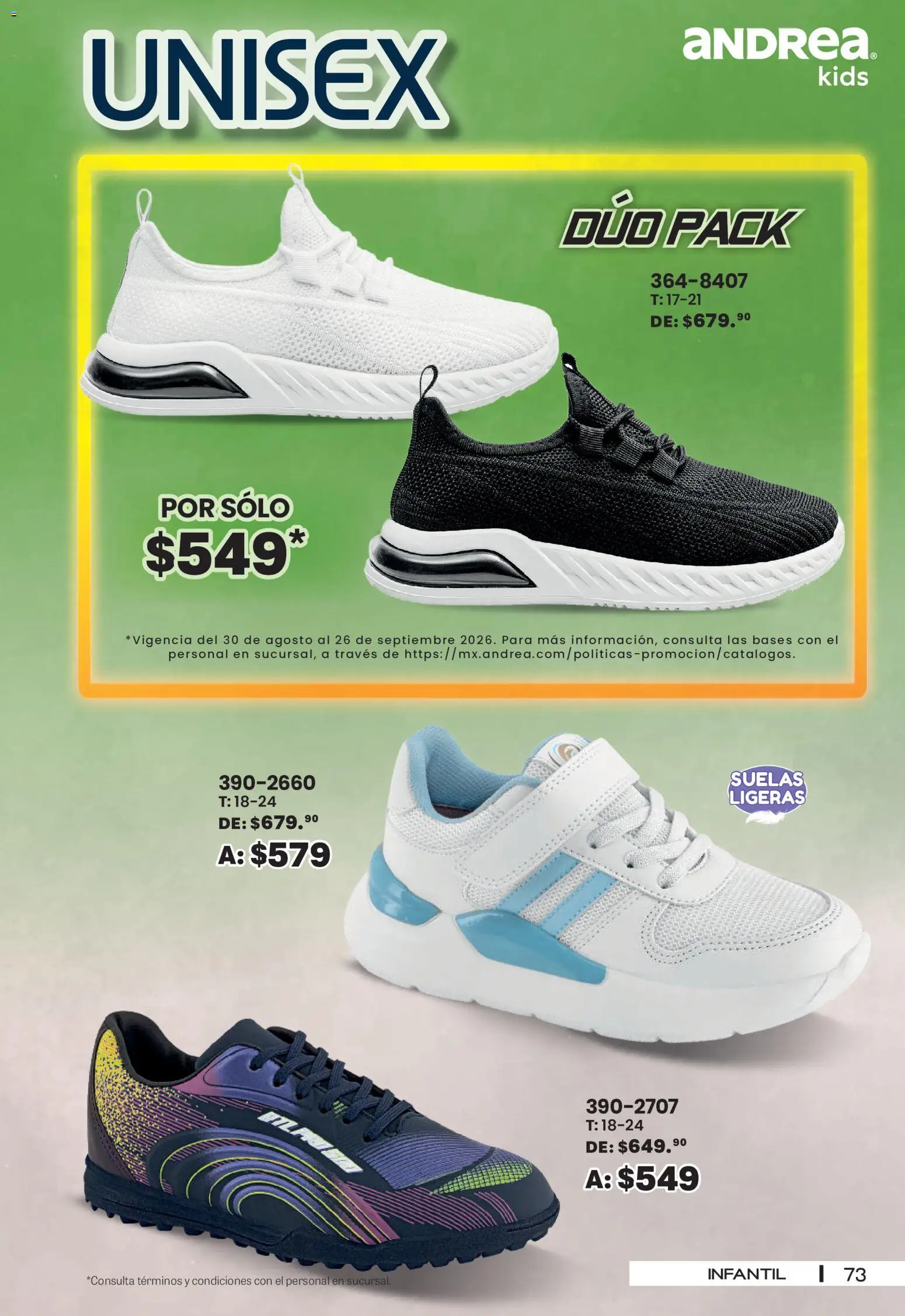 Nuevas ofertas de Andrea válidas en toda la República Mexicana desde el 30/08/2026. ¡Encuentra las mejores ofertas en Andrea - SPORT DAYS! | Página: 73