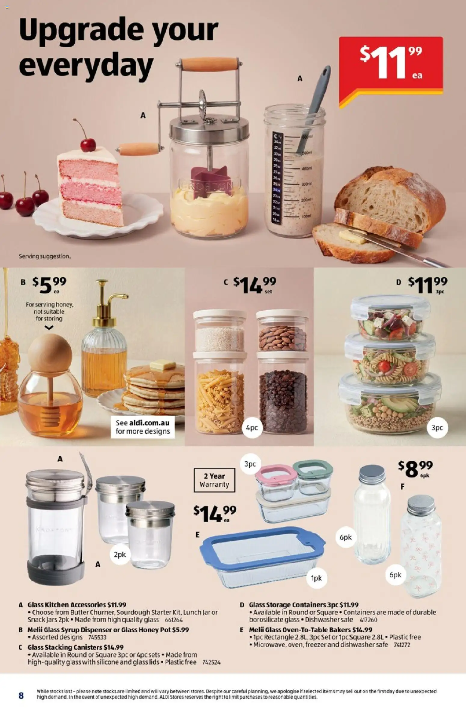 Aldi catalogue - valid from 28/07/2026 | Page: 8 | Products: Pot, Honey, Freezer, Dishwasher