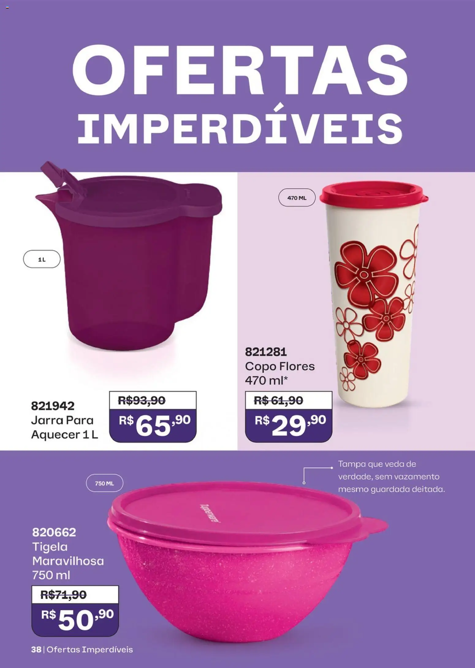 Tupperware Folheto - válido de 01/10/2026 | Página: 38 | Produtos: Flores, Jarra, Tigela