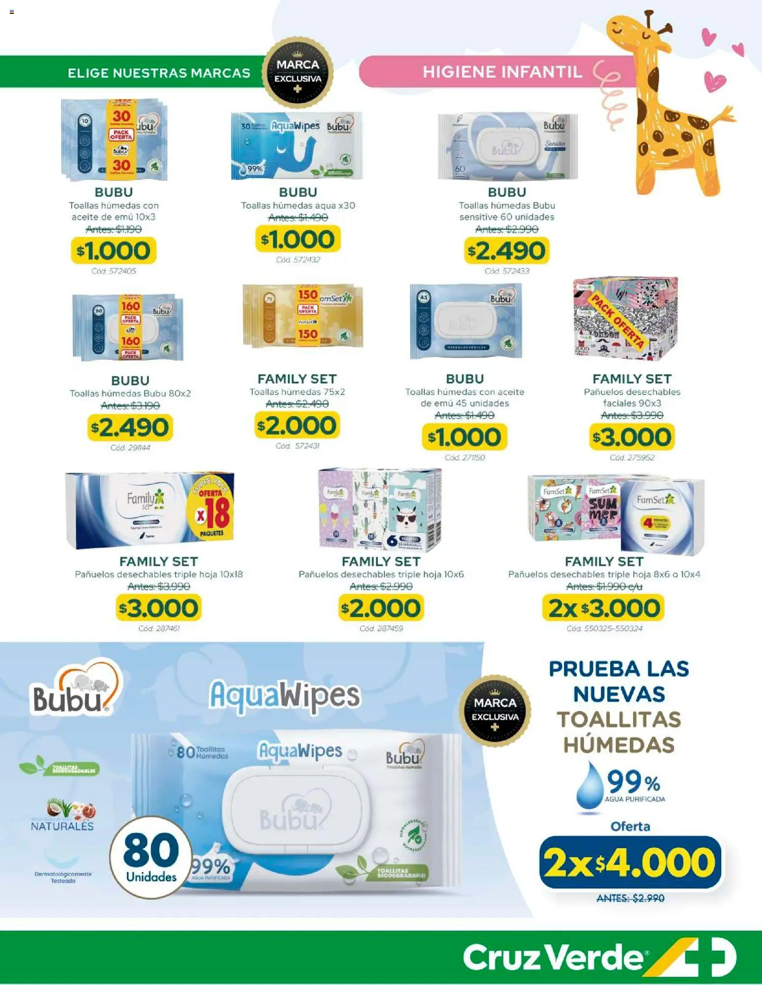 Cruz Verde - Dia del Niño │ válido desde el 31.07.2026 | Página: 7 | Productos: Agua, Toallas, Toallitas húmedas, Aceite