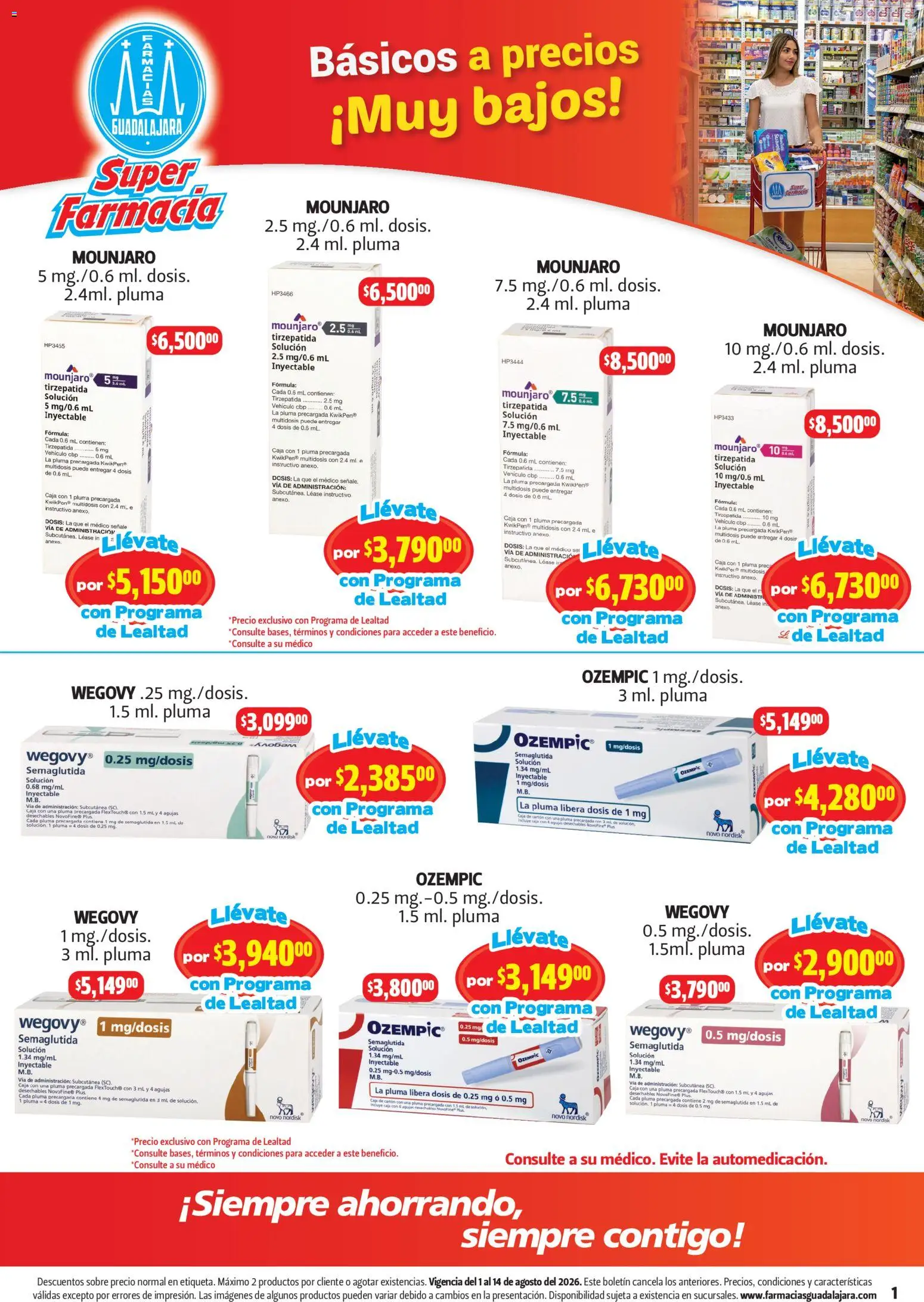 Nuevas ofertas de Farmacia Guadalajara válidas en toda la República Mexicana desde el 01/08/2026. ¡Encuentra las mejores ofertas en Farmacia Guadalajara catálogo! | Página: 1 | Productos: Caja, Sobre