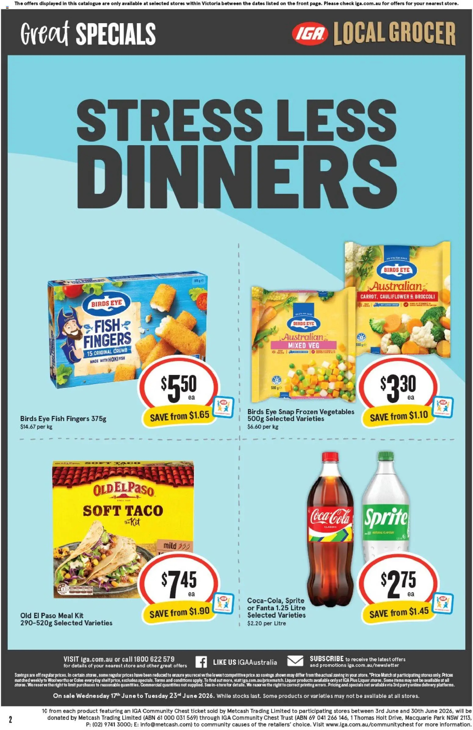 IGA catalogue - valid from 17.06.2026 | Page: 3 | Products: Fish, Vegetables, Cauliflower
