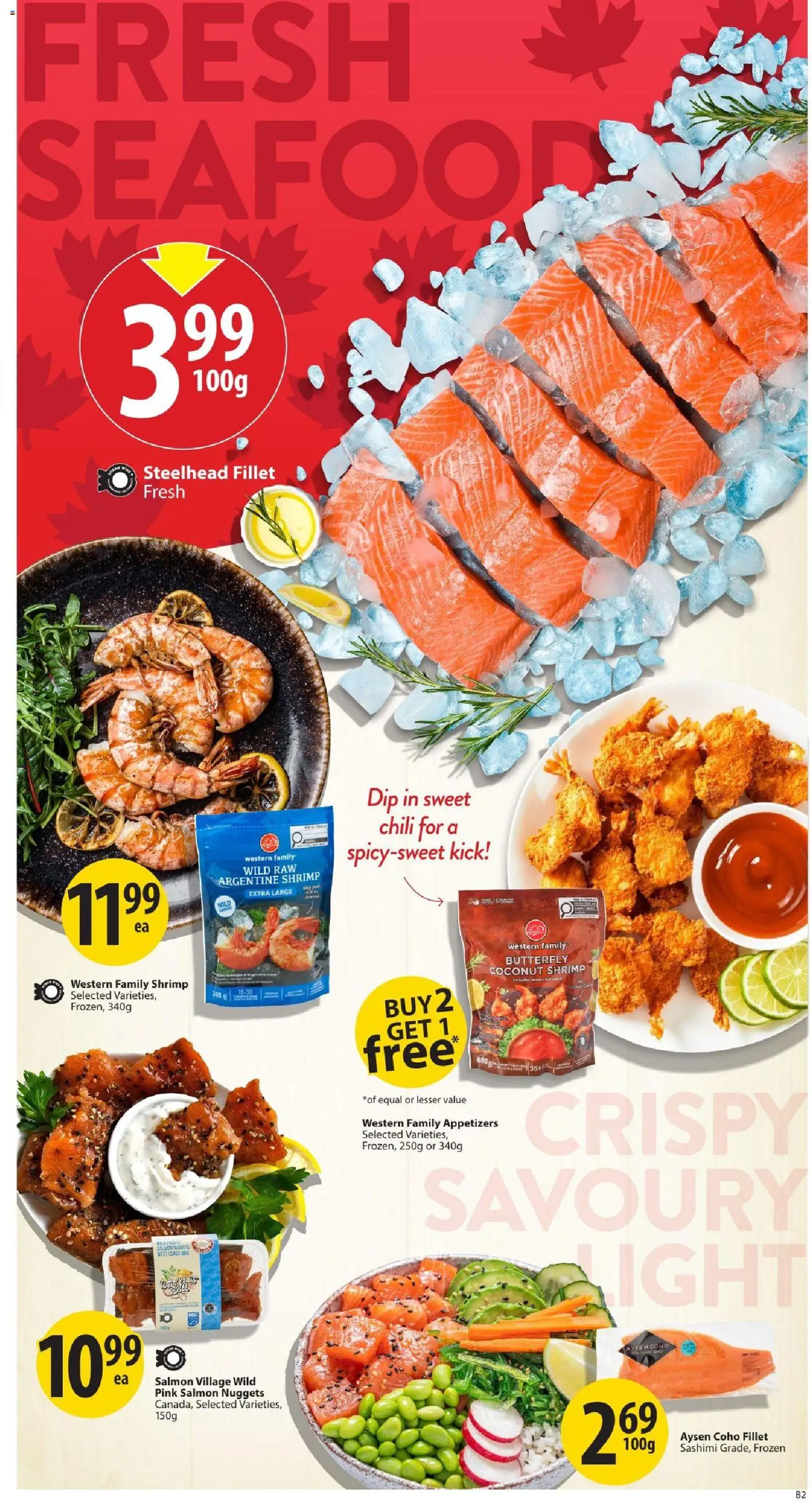 Save on foods flyer valid from Jul 16, 2026 | Page: 10 | Products: Coconut, Salmon, Shrimp, Chili