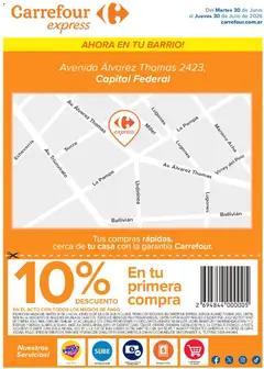 Vista previa Carrefour - Av. Alvarez Thomas 2423 válido desde el 30/06/2026