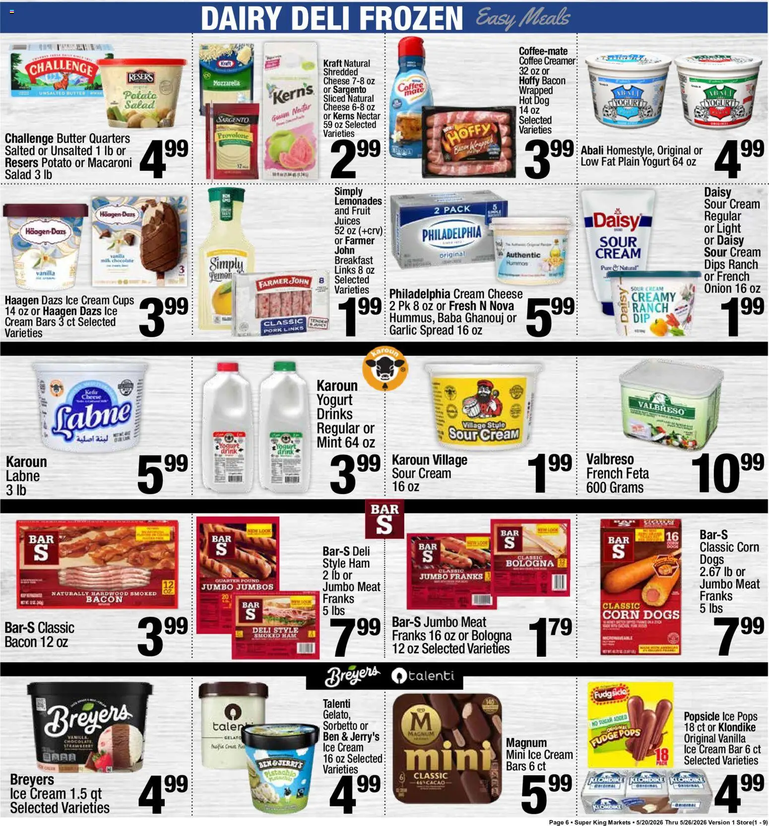 Super King Weekly Ad - valid from 20.05.2026 | Page: 7 | Products: Pork, Ice cream, Garlic, Onion