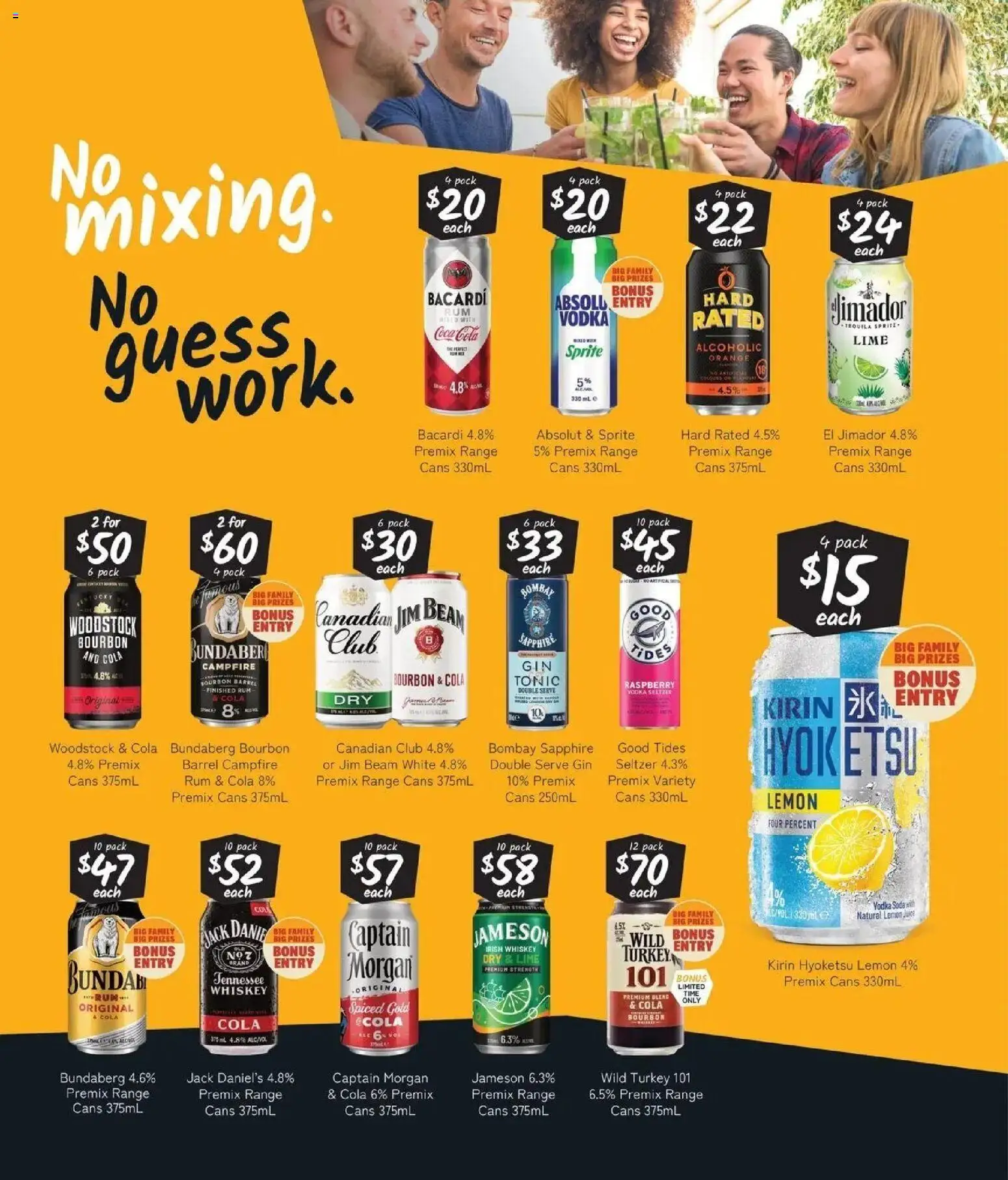 Cellarbrations catalogue - valid from 13/07/2026 | Page: 5 | Products: Juice, Tonic, Bacardi, Jack Daniel’s
