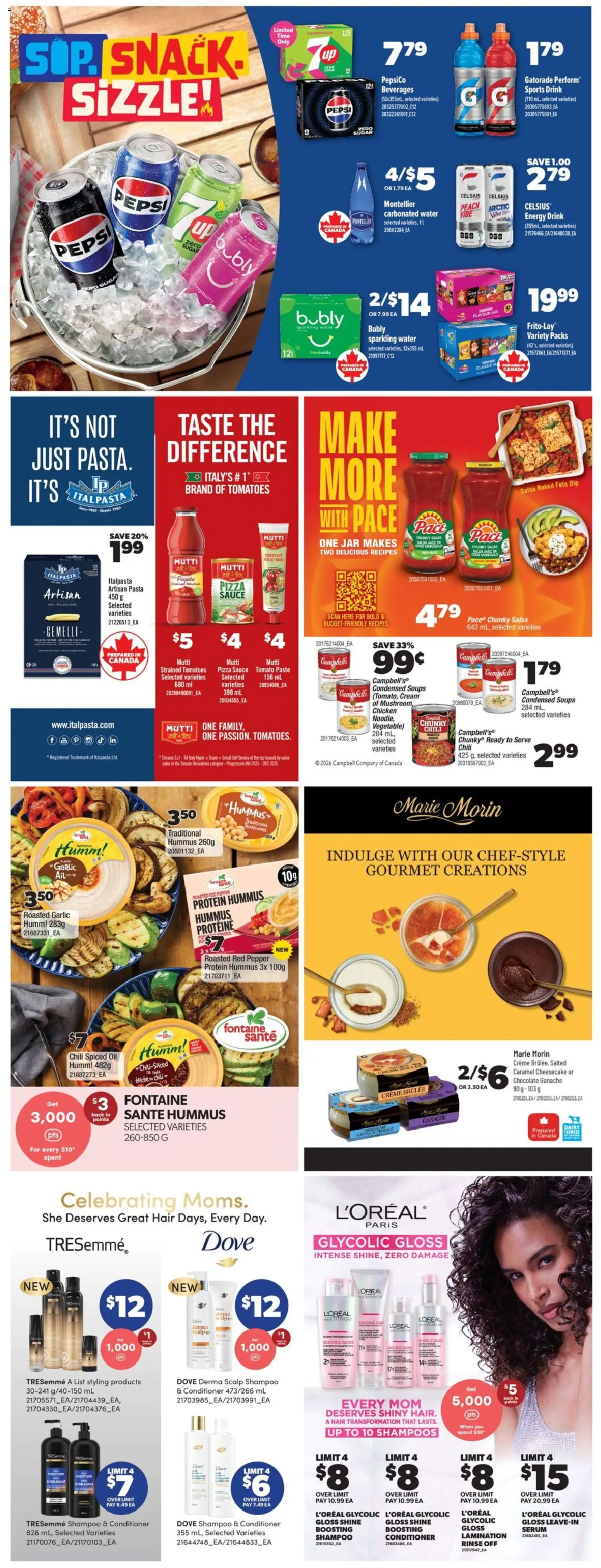 Real Canadian Superstore flyer valid from 07.05.2026 | Page: 45 | Products: Pasta, Cream, Shampoo, Conditioner
