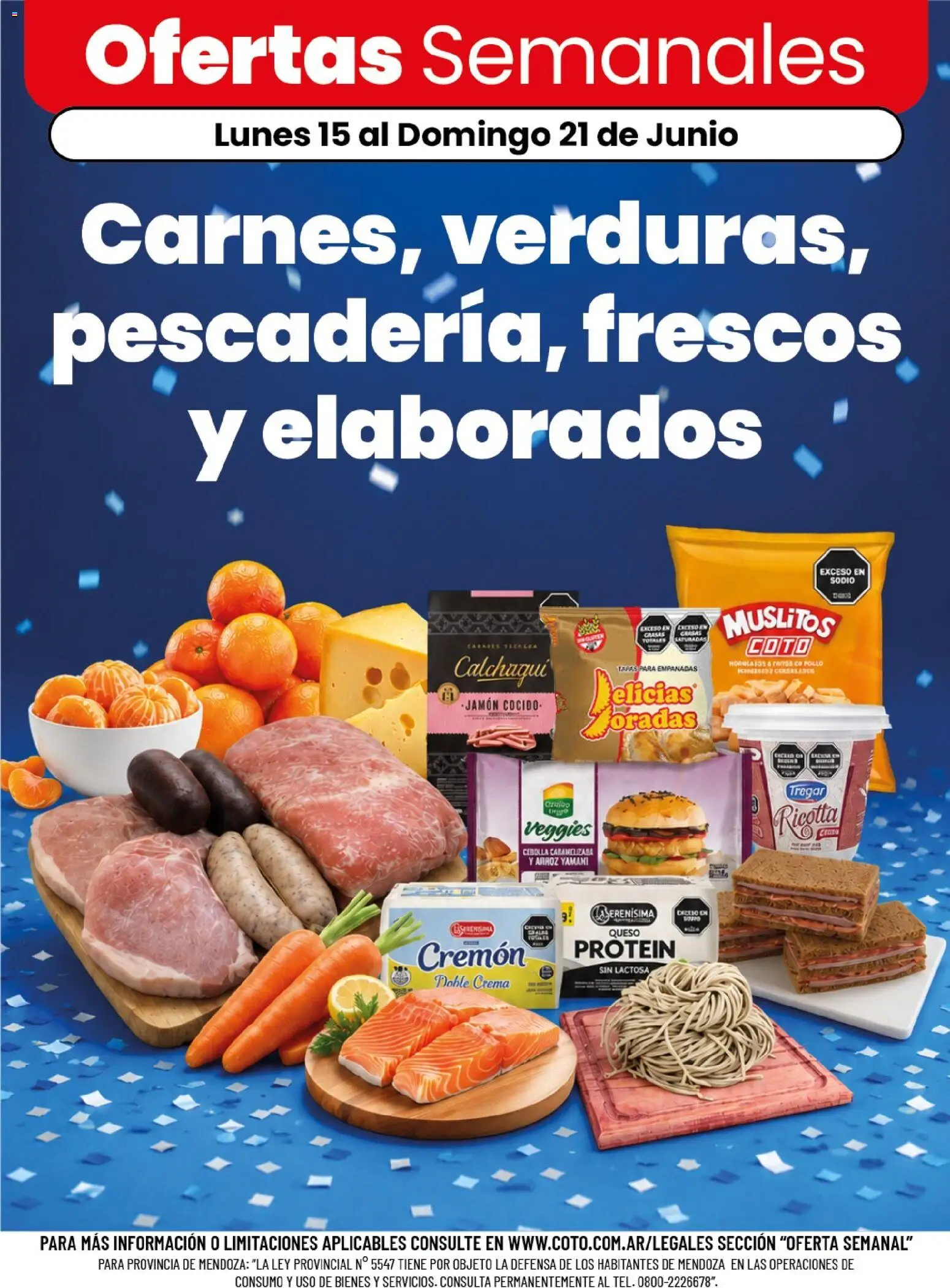 Coto - Carnes, verduras, pescadería, frescos y elaborados │ válido desde el 15.06.2026 | Página: 1 | Productos: Cebolla, Queso, Arroz, Crema