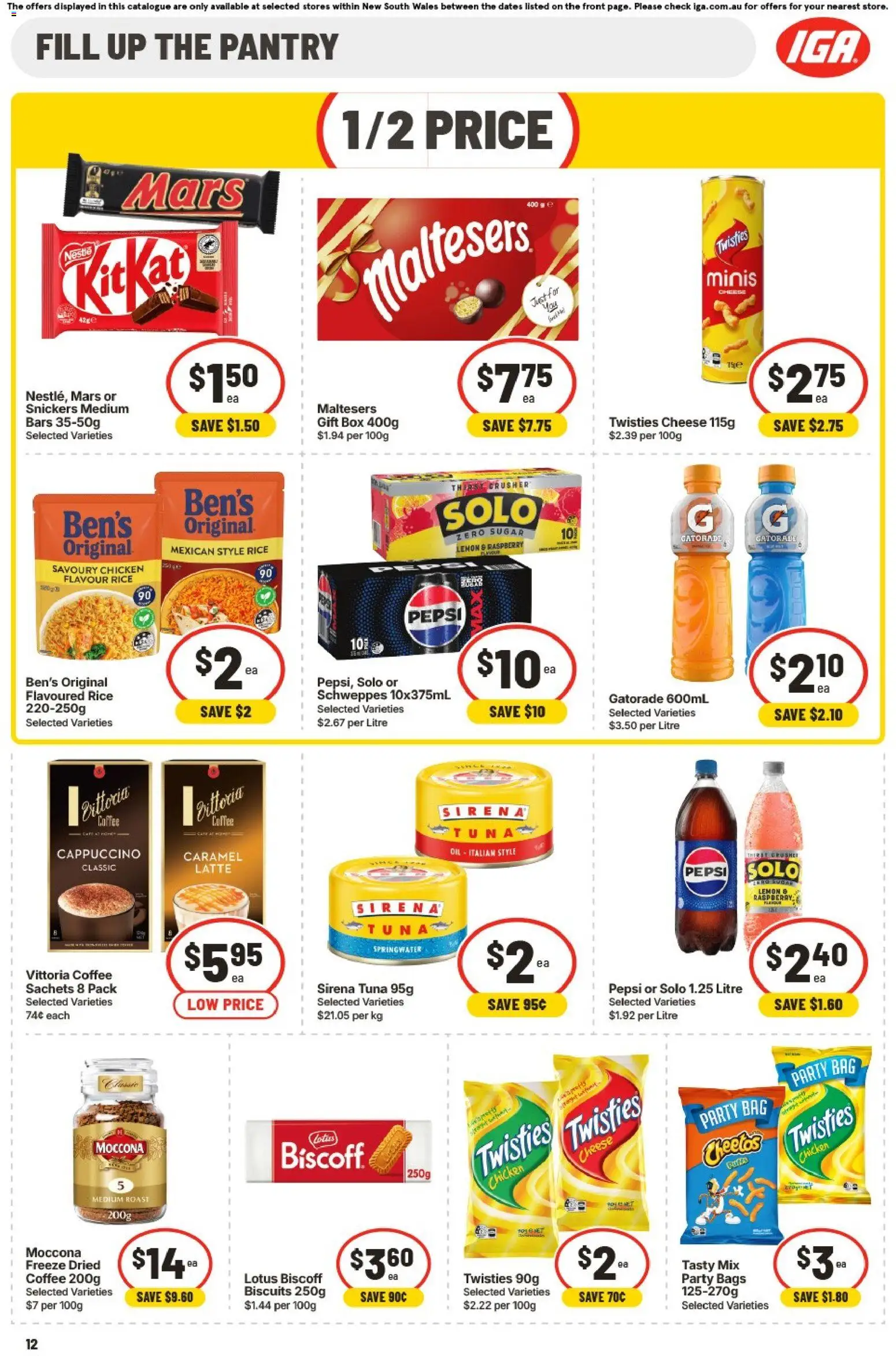 IGA catalogue - valid from 02/09/2026 | Page: 12 | Products: Coffee, Rice, Sachets, Cappuccino