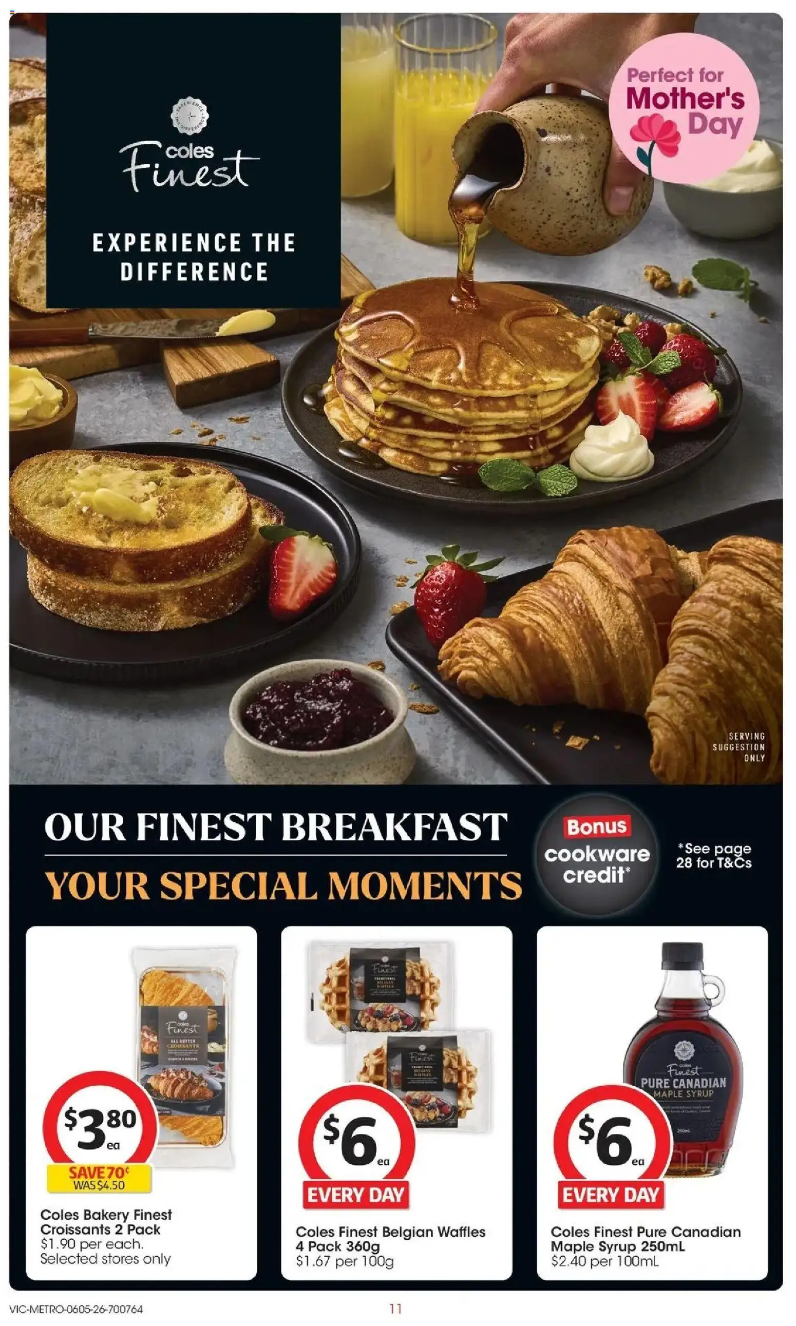 Coles catalogue - valid from 05.05.2026 | Page: 11 | Products: Cookware, Waffles, Bakery