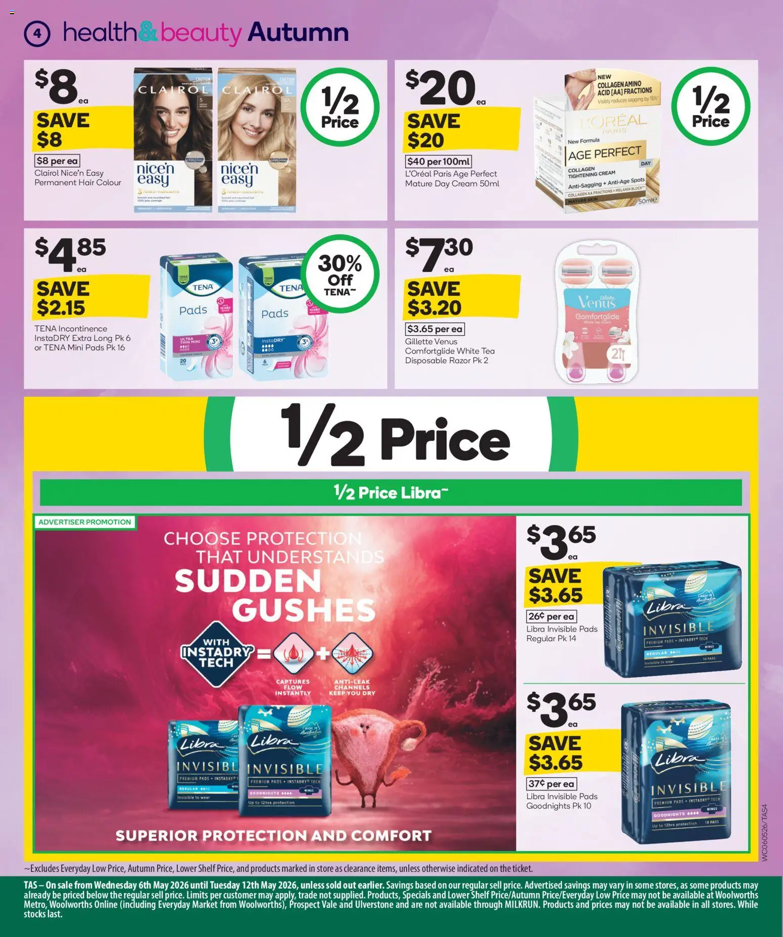 Woolworths catalogue - valid from 06.05.2026 | Page: 4 | Products: Shelf, Cream, Razor, Collagen
