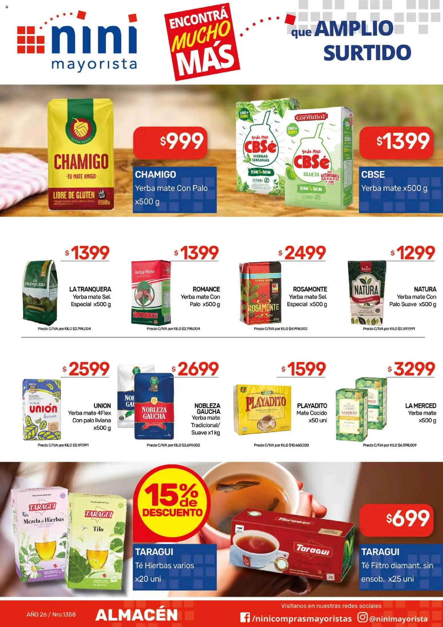 NINI Mayorista ofertas │ válido desde el 04.05.2026 | Página: 27 | Productos: Vitaminas, Yerba, Té, Mate cocido
