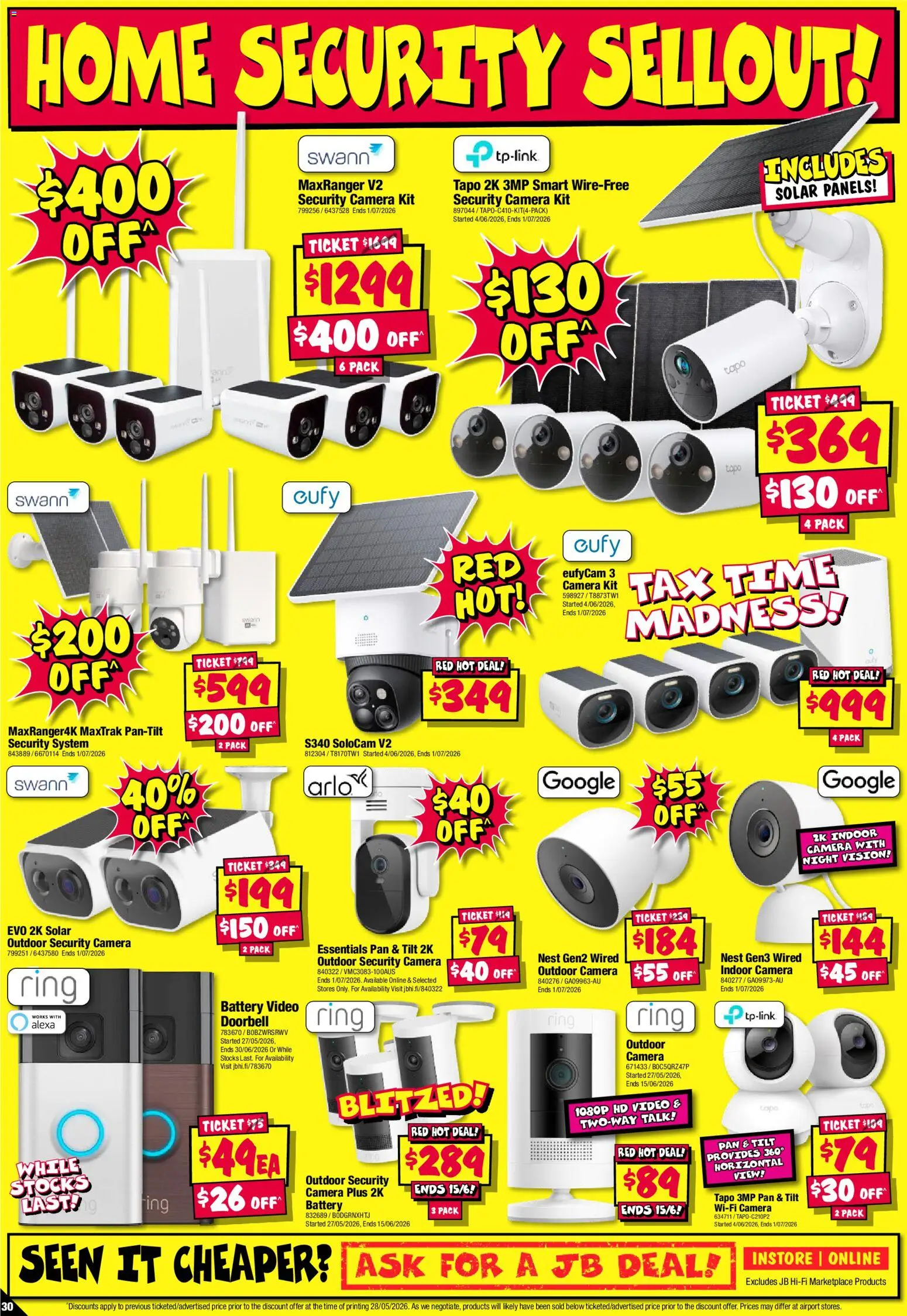JB Hi-Fi catalogue - valid from 11.06.2026 | Page: 30 | Products: Battery, Doorbell, Camera