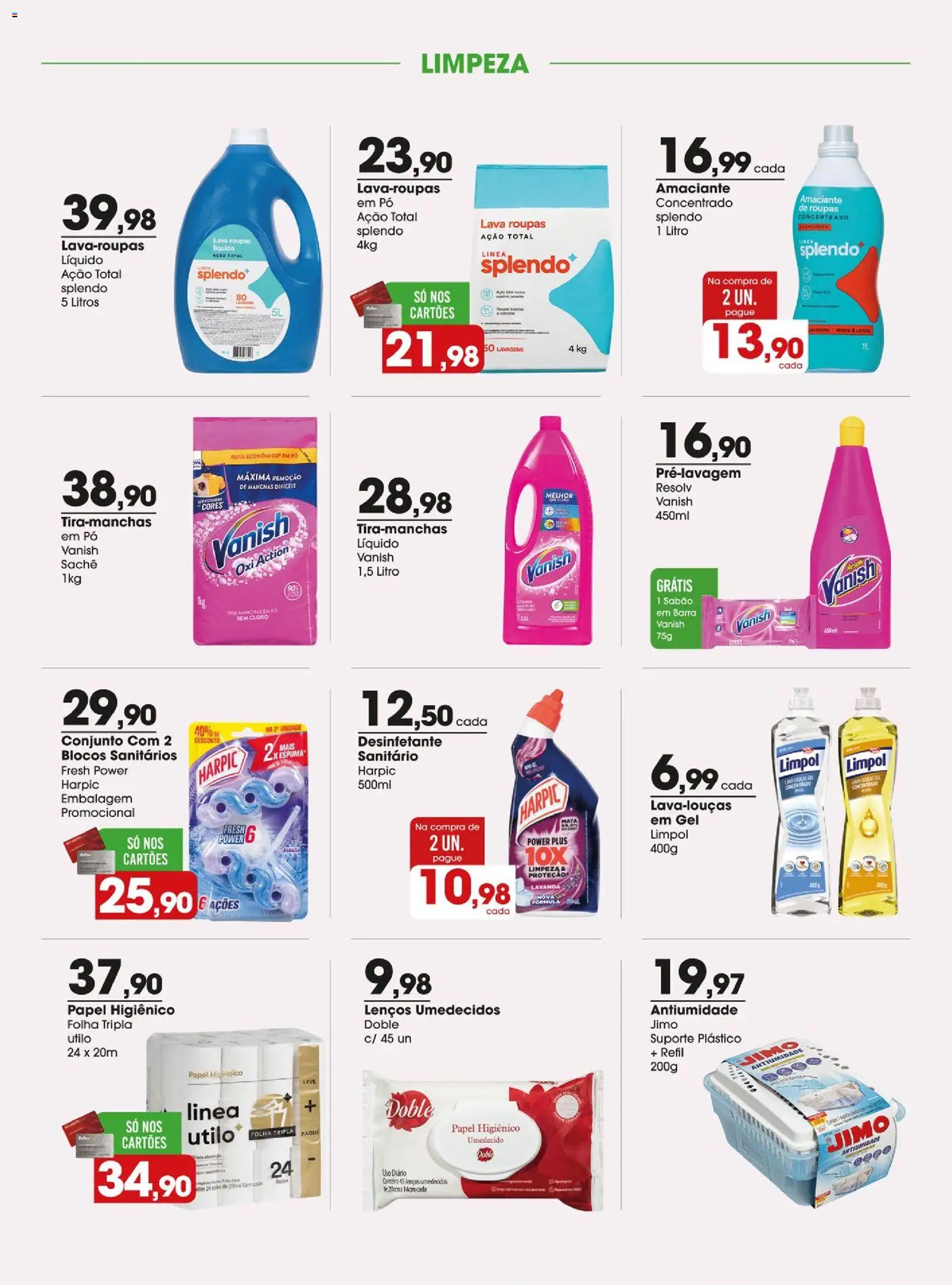Zaffari Folheto - válido de 28/07/2026 | Página: 21 | Produtos: Vanish, Papel higiênico, Amaciante, Desinfetante