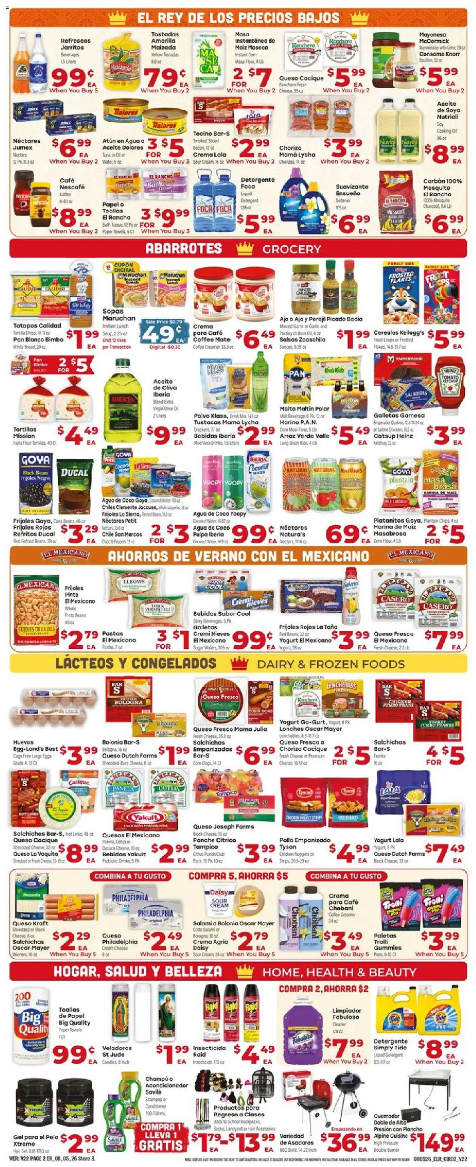 El Rancho Weekly Ad - valid from 08/05/2026 | Page: 2 | Products: Bath, Oil, Flakes, Sugar