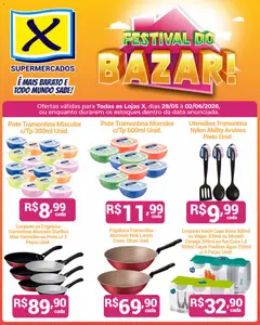 X Supermercados ofertas Bazar - Pré-Visualização do folheto da loja X Supermercados, válido de 28.05.2026