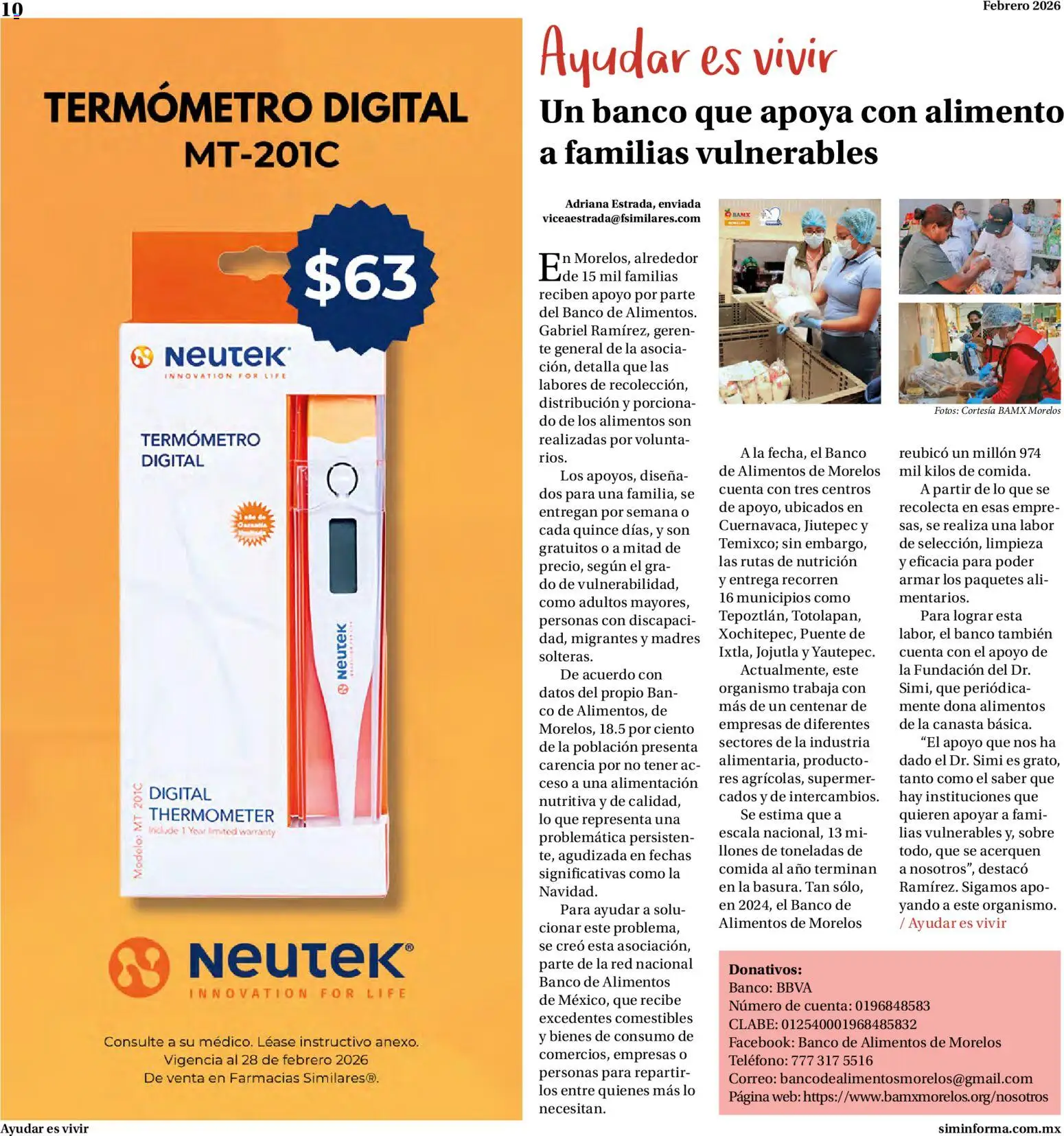 Nuevas ofertas de Farmacias Similares válidas en toda la República Mexicana desde el 01.02.2026. ¡Encuentra las mejores ofertas en Farmacias Similares catálogo! | Página: 10 | Productos: Termómetro, Banco, Canasta, Teléfono