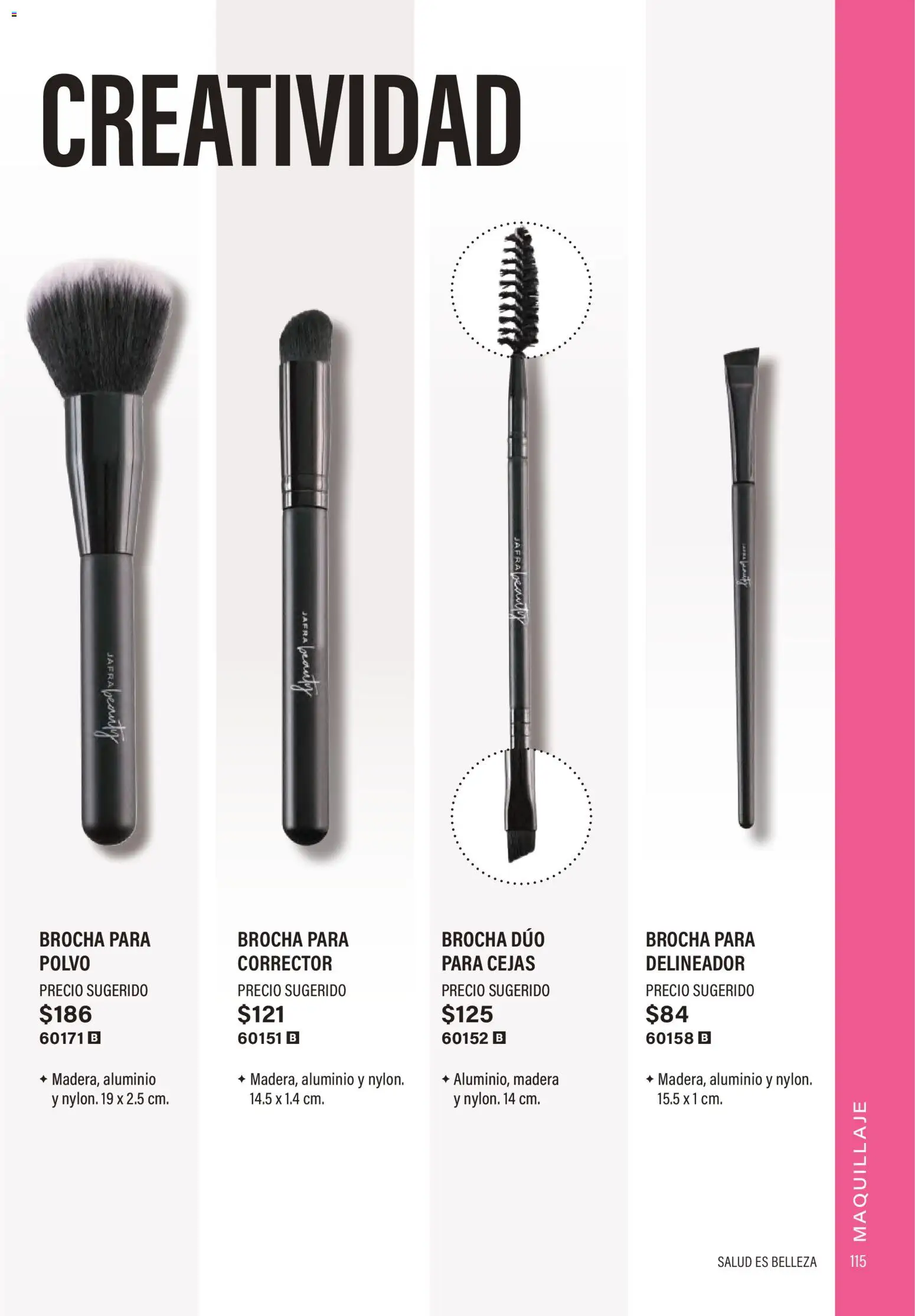Nuevas ofertas de JAFRA válidas en toda la República Mexicana desde el 01/07/2026. ¡Encuentra las mejores ofertas en JAFRA catálogo Organizador de Ventas! | Página: 115 | Productos: Maquillaje, Corrector, Polvo, Delineador