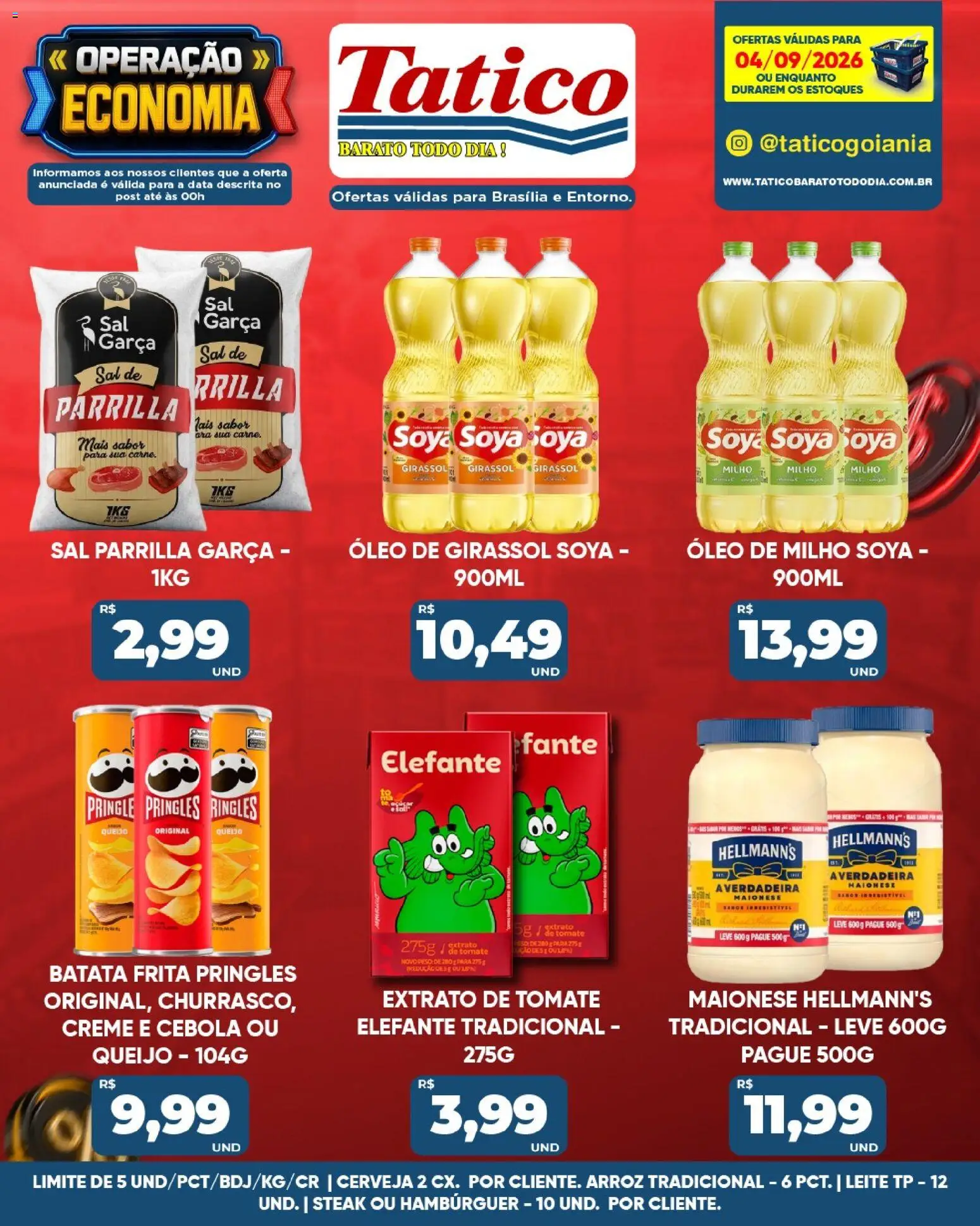Tatico Folheto - válido de 04/09/2026 | Página: 16 | Produtos: Cerveja, Maionese, Milho, Extrato de tomate
