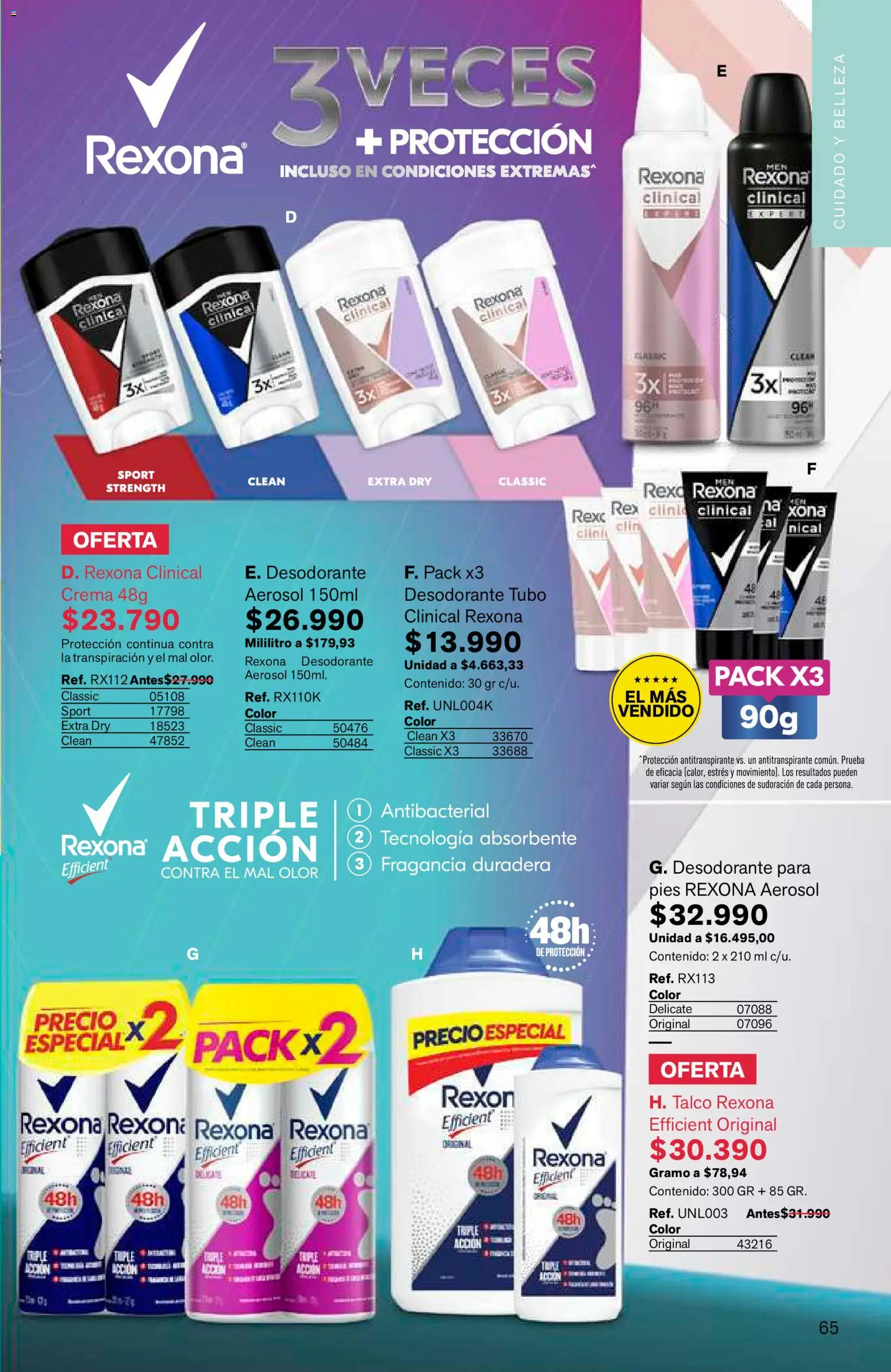 Leonisa revista - valida desde el 25/06/2026 | Página: 65 | Productos: Crema, Fragancia, Desodorante, Antitranspirante