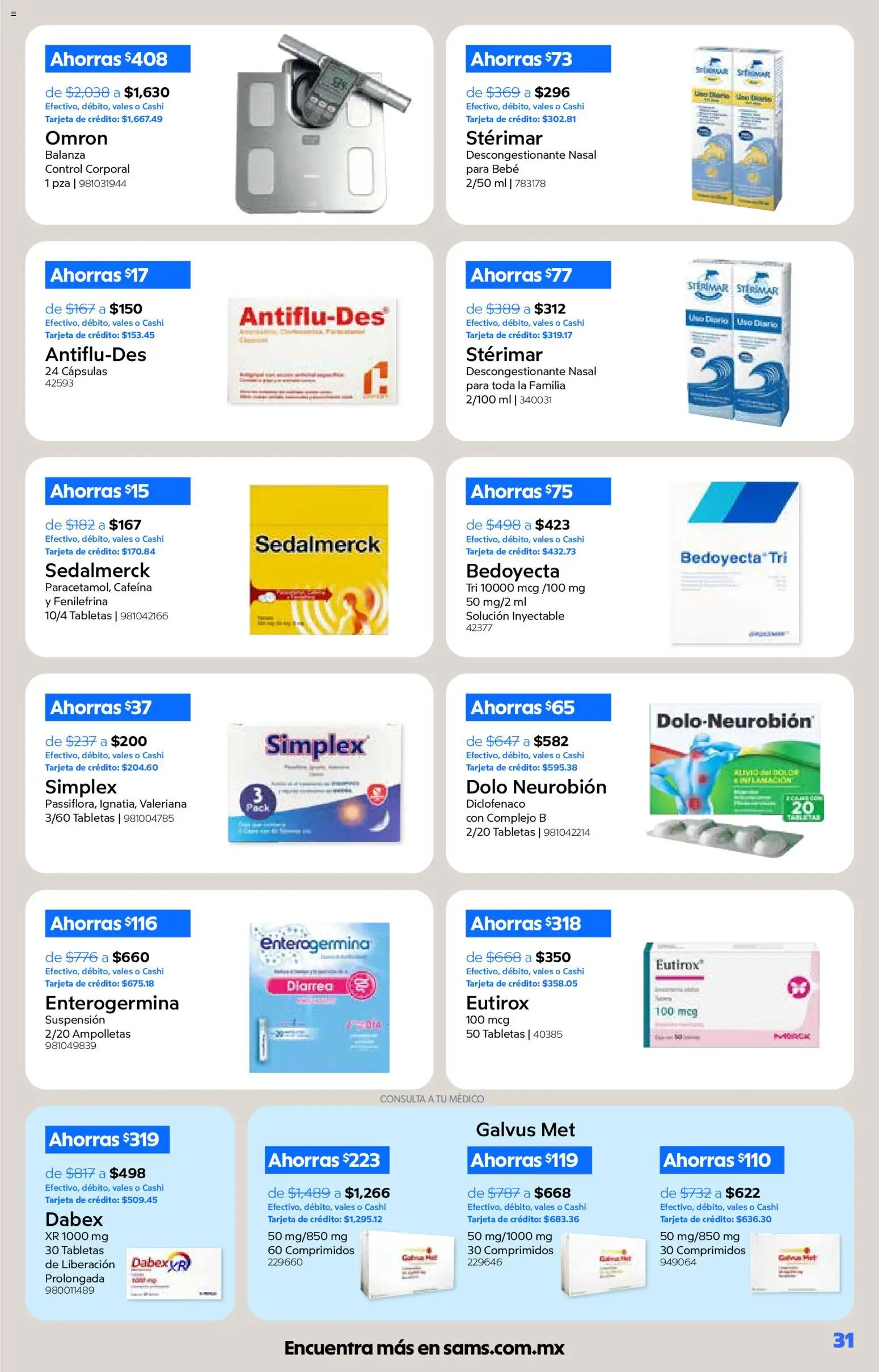 Nuevas ofertas de Sam's Club válidas en toda la República Mexicana desde el 01/10/2026. ¡Encuentra las mejores ofertas en Sam's Club catálogo! | Página: 31