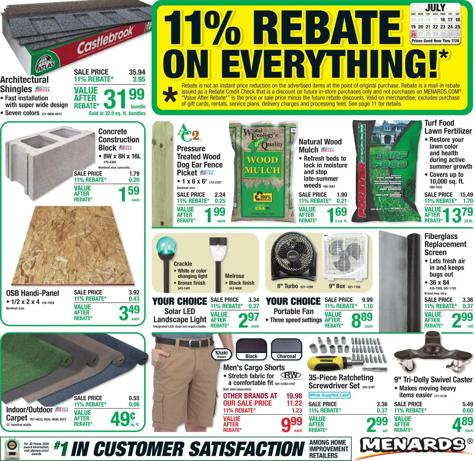 Menards Weekly Ad | 07/16 catalogue cover