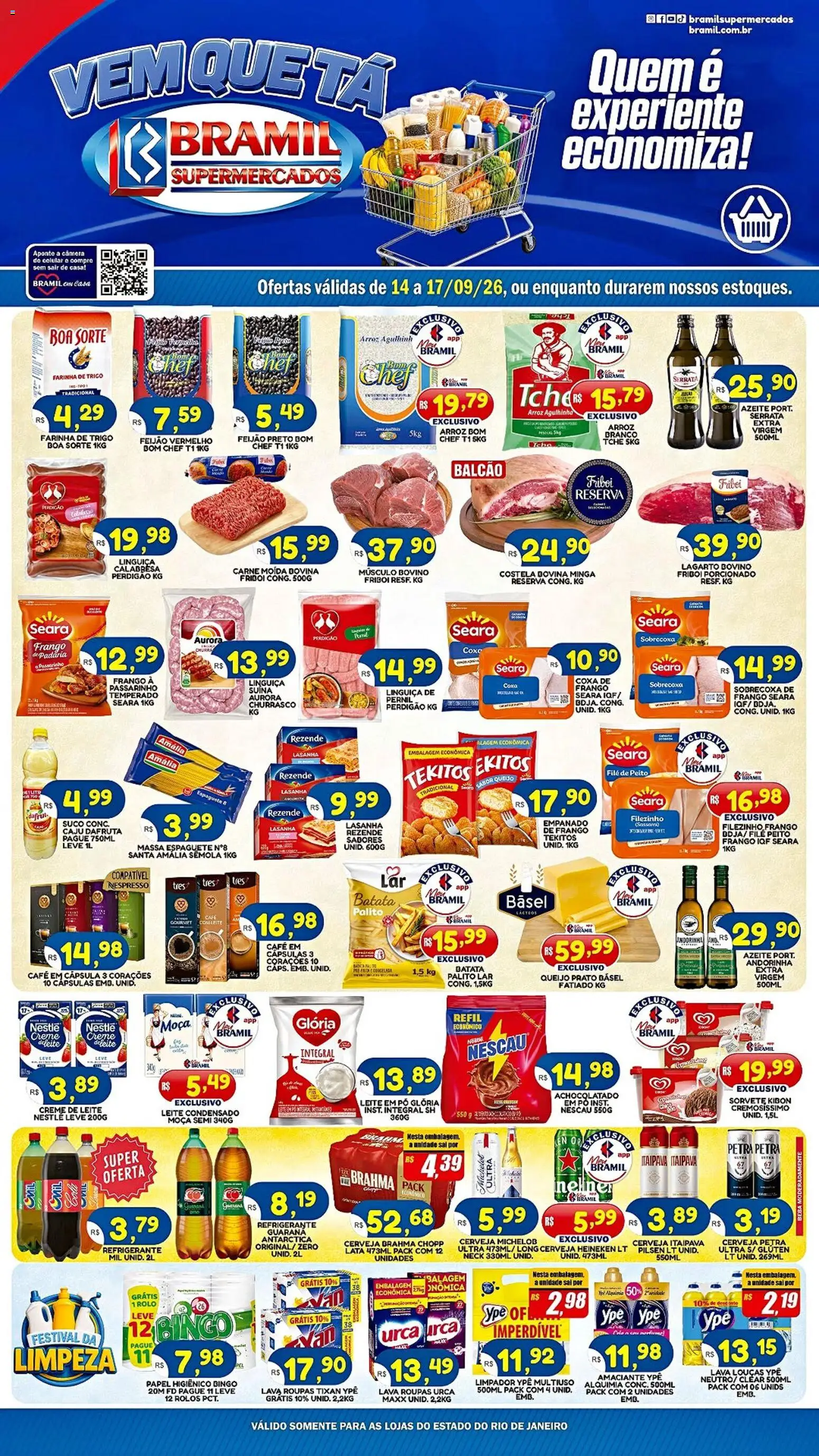 Bramil Supermercados Folheto - válido de 14/09/2026 | Página: 1 | Produtos: Achocolatado, Base, Heineken, Sal