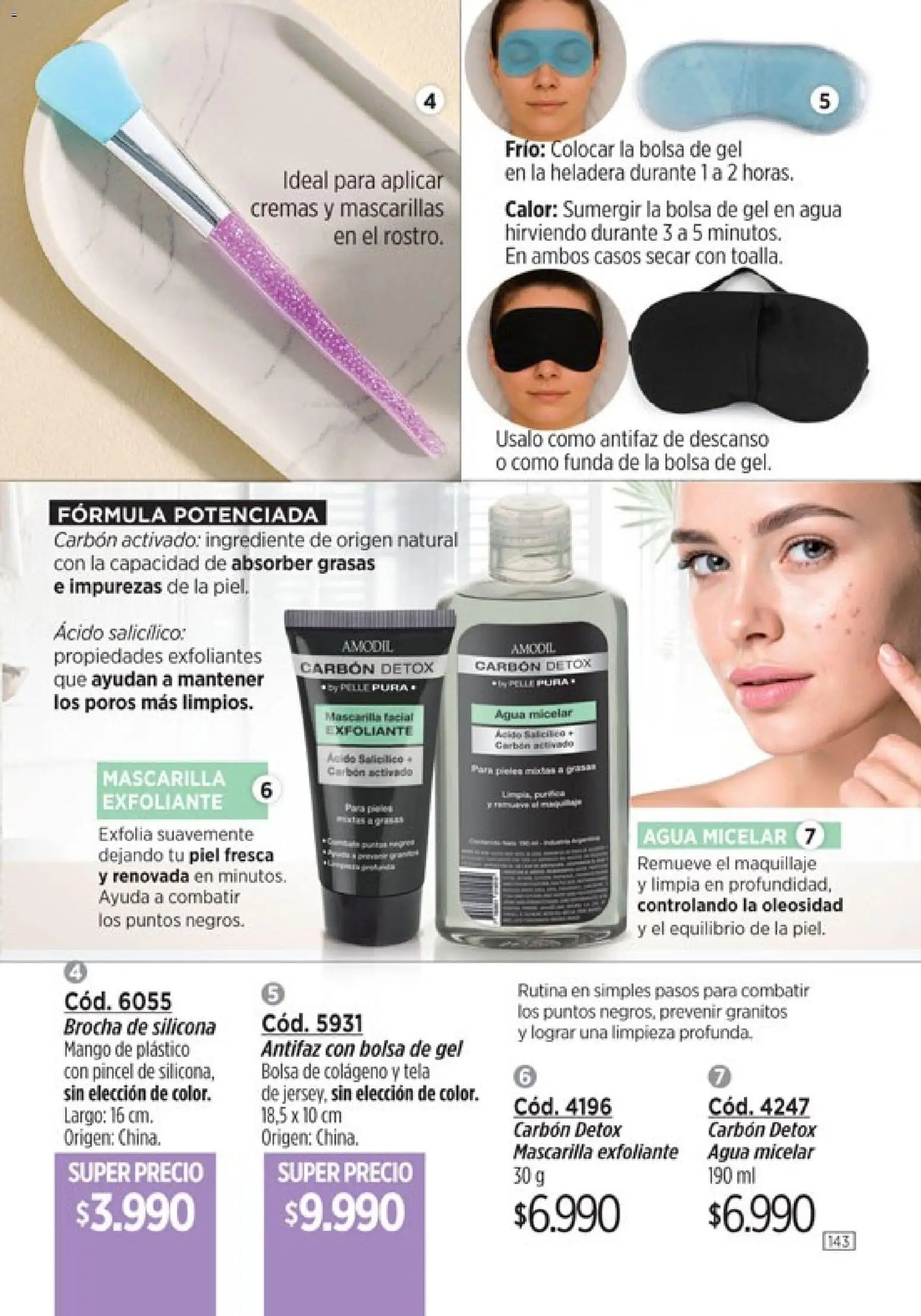 Catálogo Amodil Campaña 2 │ válido desde el 01.02.2026 | Página: 143 | Productos: Bolsa, Mascarilla, Maquillaje, Agua