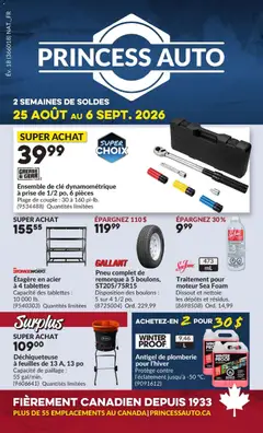 Preview of Princess Auto circulaire - 2 Semaines de Soldes ! from shop Princess Auto valid from Aug 25, 2026
