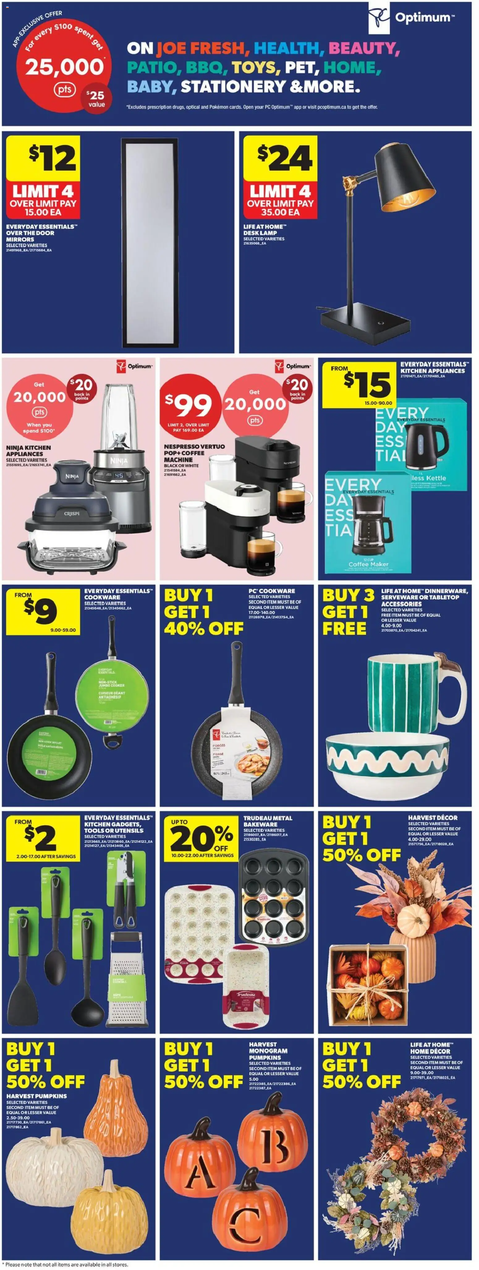 Real Canadian Superstore flyer valid from Aug 20, 2026 | Page: 35 | Products: Coffee maker, Cooker, Lamp, Door