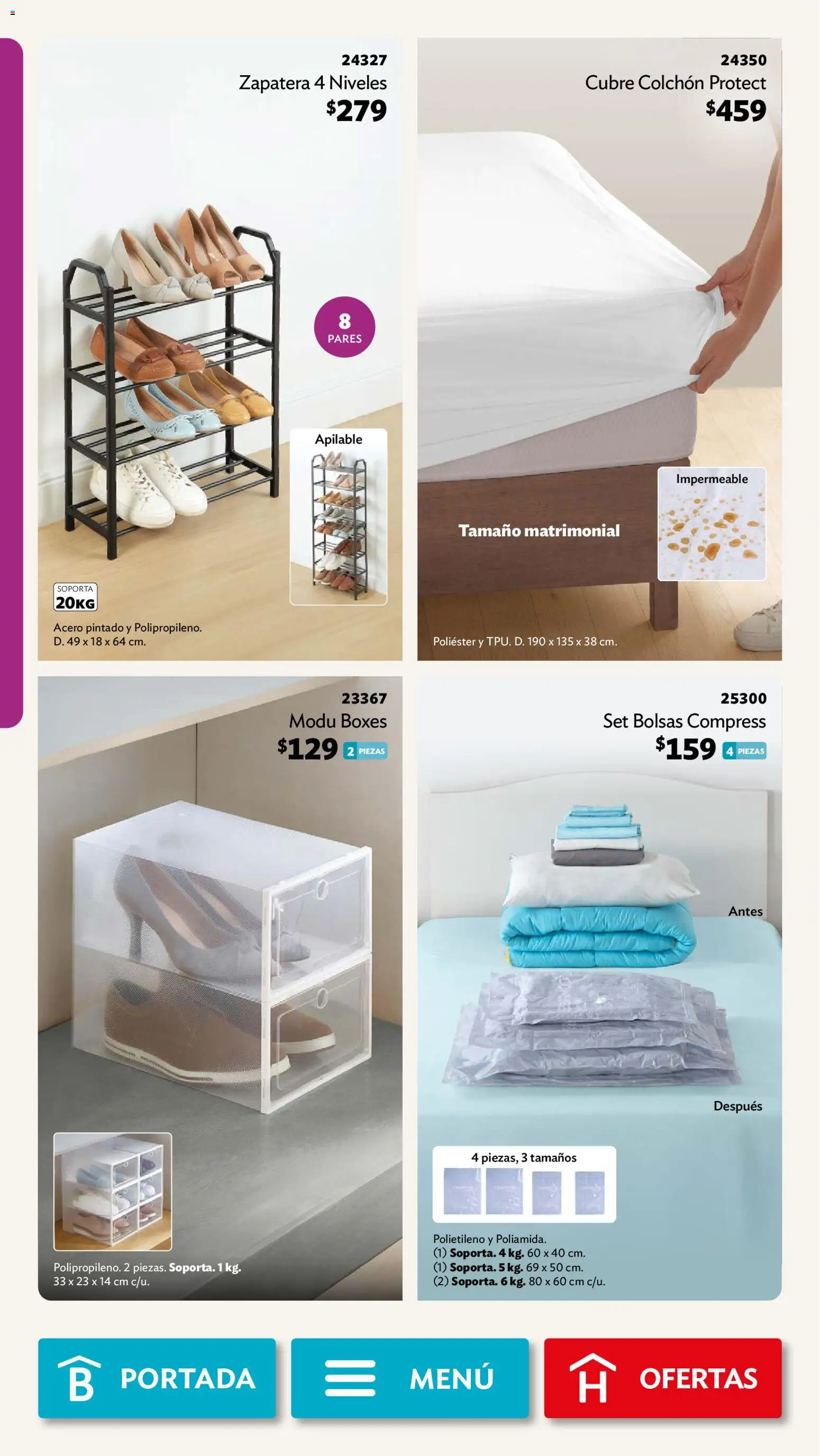 Nuevas ofertas de Betterware válidas en toda la República Mexicana desde el 03/08/2026. ¡Encuentra las mejores ofertas en Betterware campaña 8 2026! | Página: 60 | Productos: Colchón