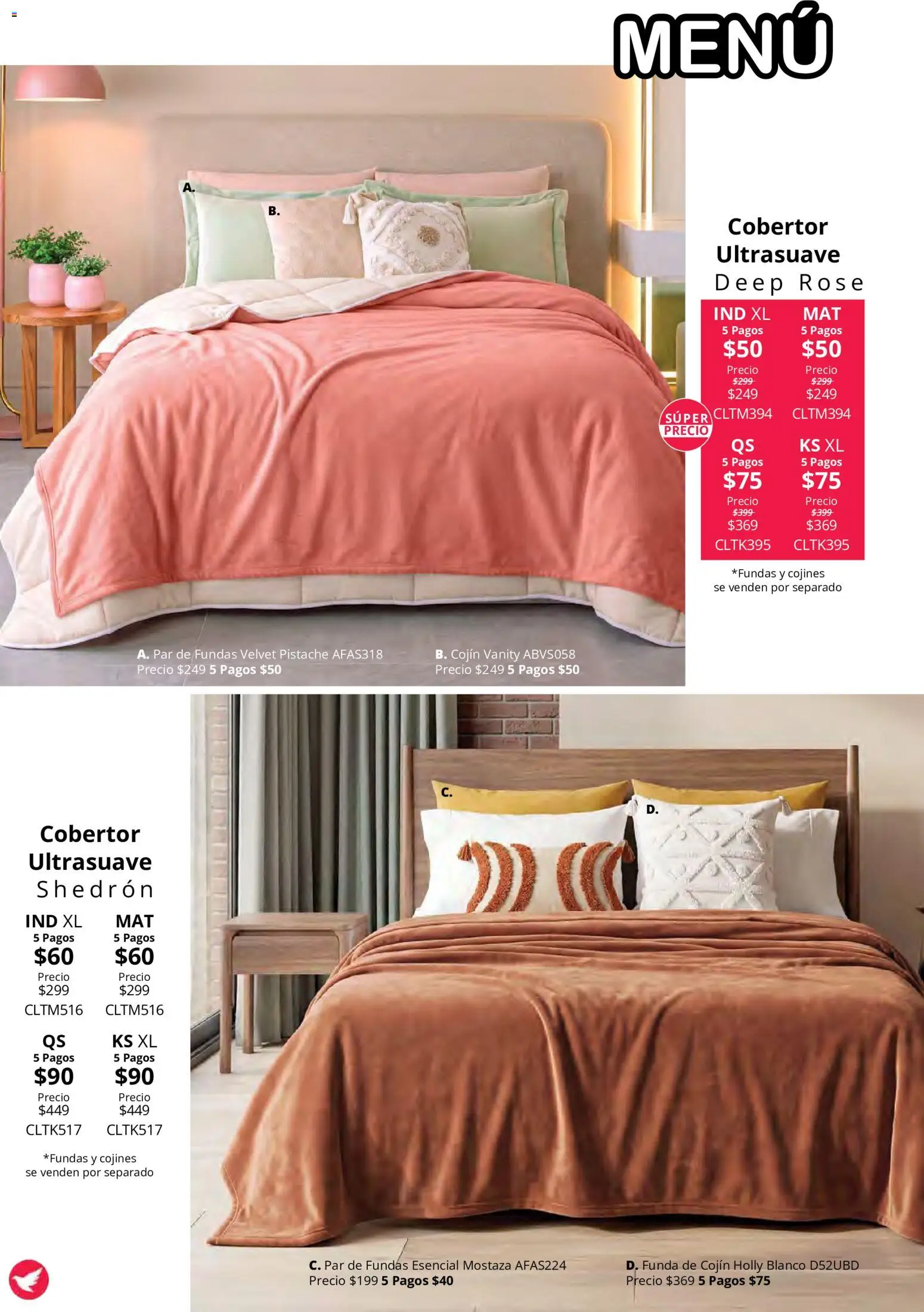 Nuevas ofertas de Colchas Concord válidas en toda la República Mexicana desde el 15/10/2026. ¡Encuentra las mejores ofertas en Colchas Concord catálogo Colección Cobertor Calor de Hogar! | Página: 124