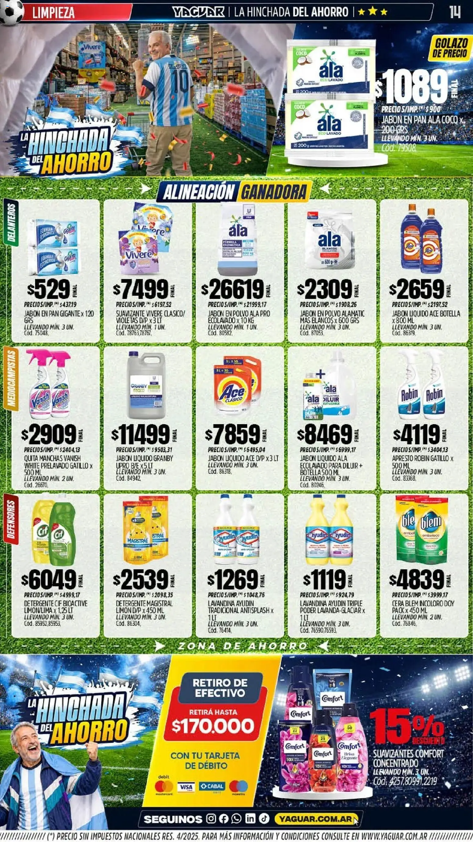 Yaguar catálogo │ válido desde el 15.06.2026 | Página: 13 | Productos: Botella, Limón, Cera, Suavizante