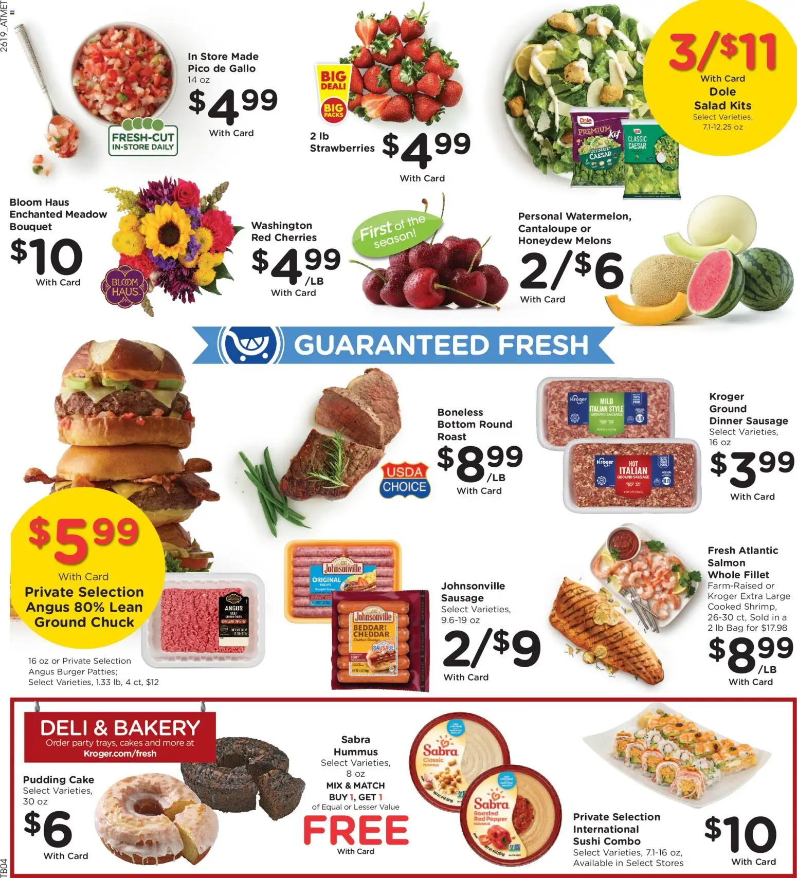 Kroger Weekly Ad - valid from 10.06.2026 | Page: 11 | Products: Cherries, Strawberries, Pepper, Sausage