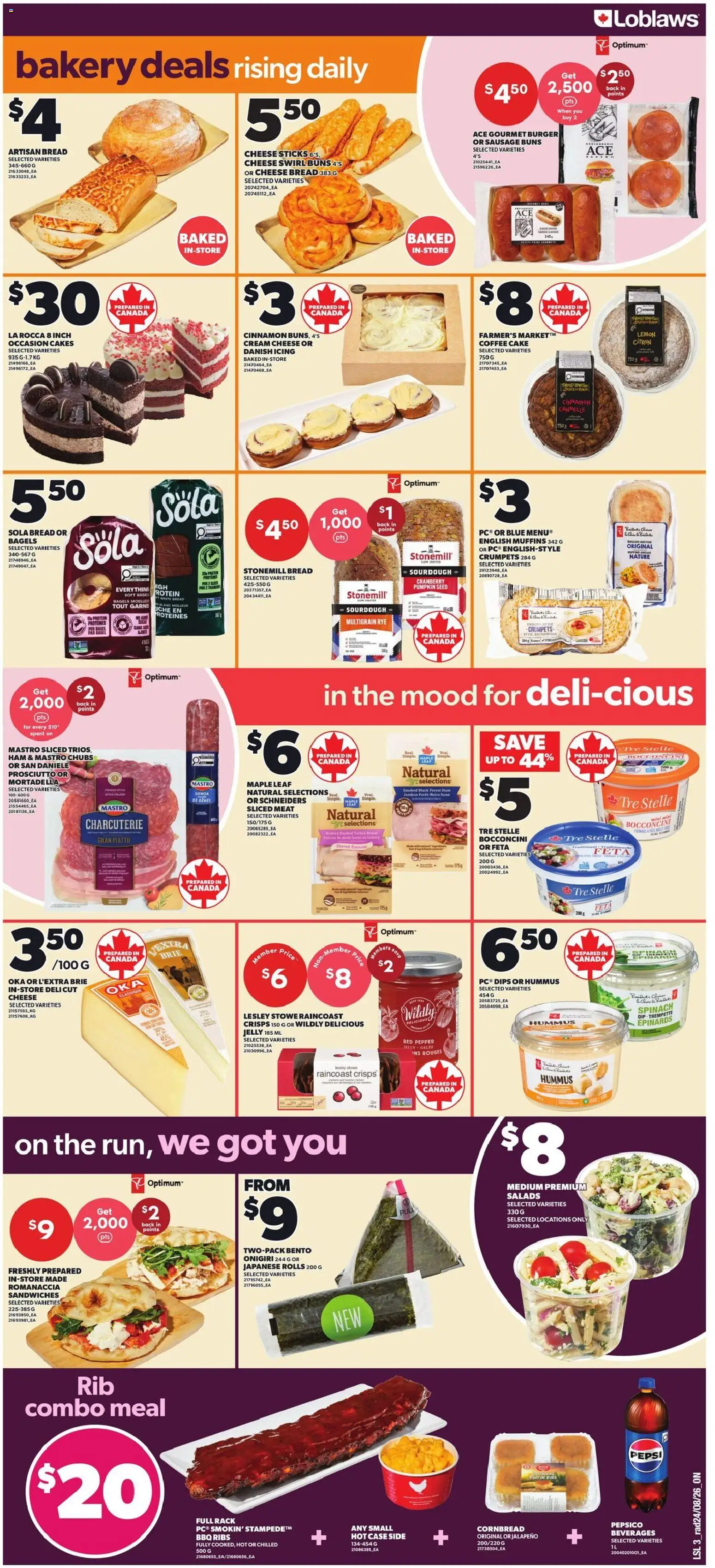 Loblaws flyer valid from Aug 27, 2026 | Page: 4 | Products: Pepper, Meat, Bread, Ham