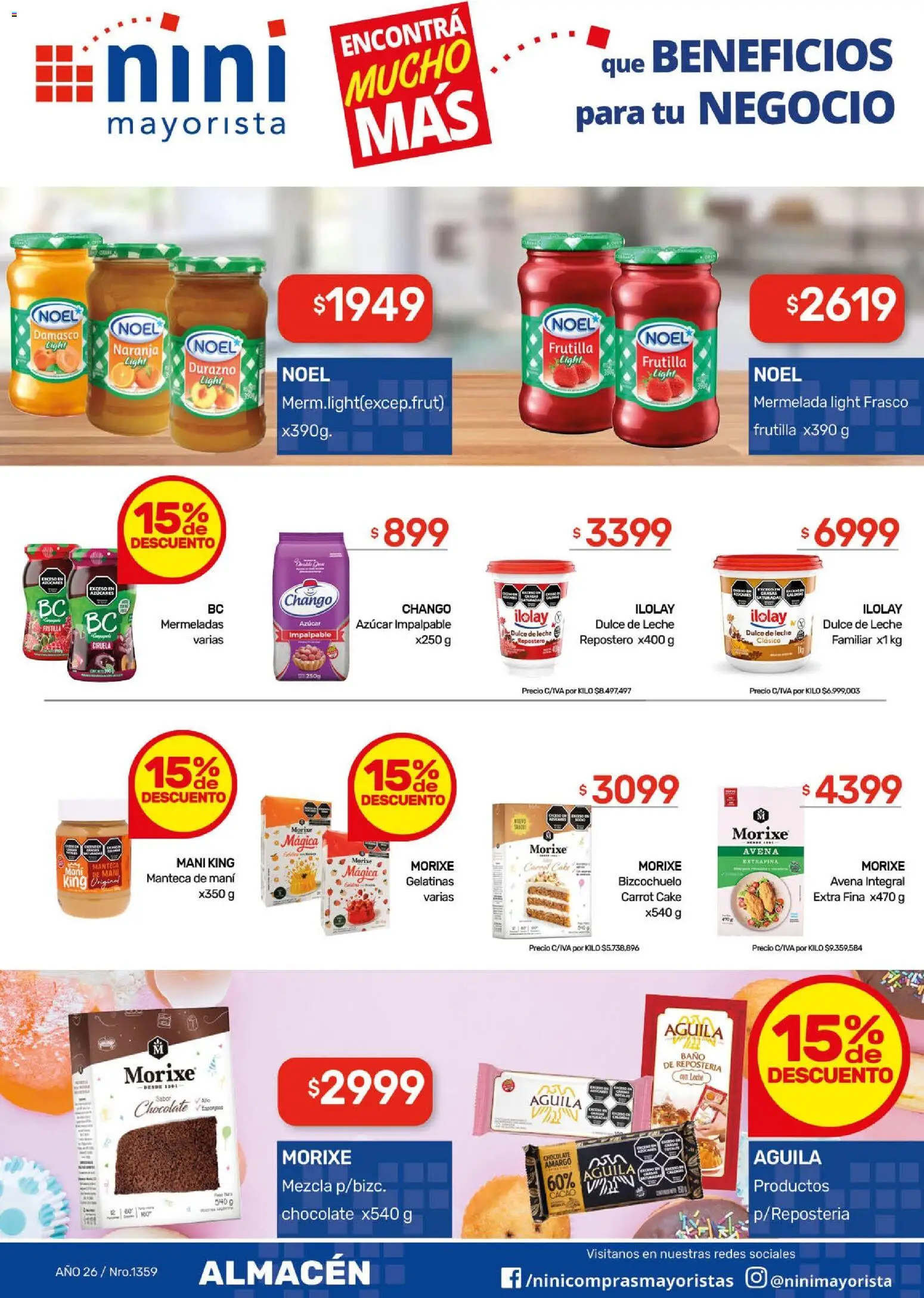NINI Mayorista ofertas │ válido desde el 11.05.2026 | Página: 31 | Productos: Frutilla, Azucar, Dulce de leche, Manteca