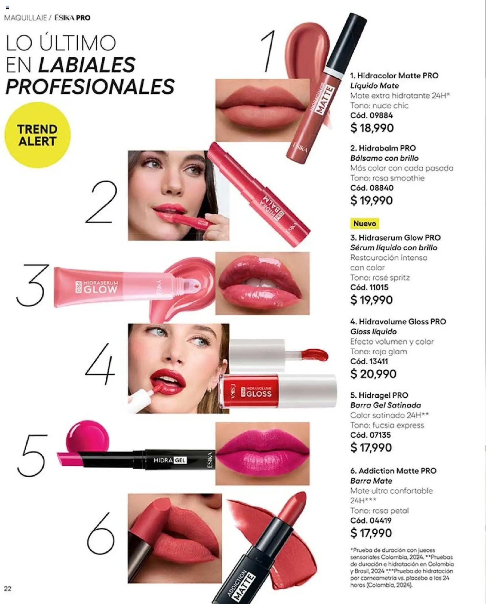 Ésika revista - valida desde el 07/09/2026 | Página: 24 | Productos: Bálsamo, Serum, Brillo, Maquillaje