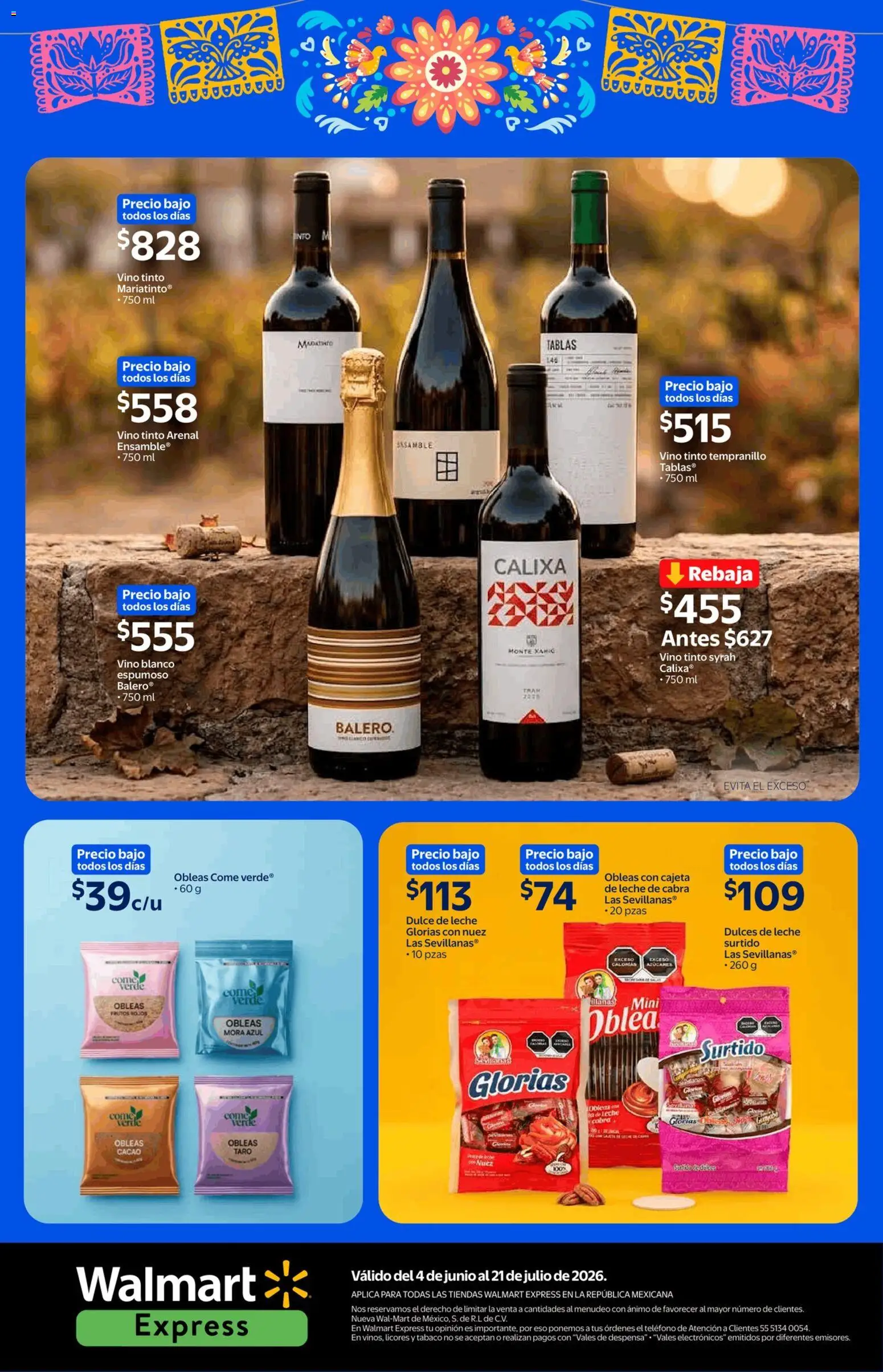 Nuevas ofertas de Walmart Express válidas en toda la República Mexicana desde el 04.06.2026. ¡Encuentra las mejores ofertas en Walmart Express folleto El corazón de Mexico! | Página: 4 | Productos: Dulce de leche, Dulces, Cacao, Despensa