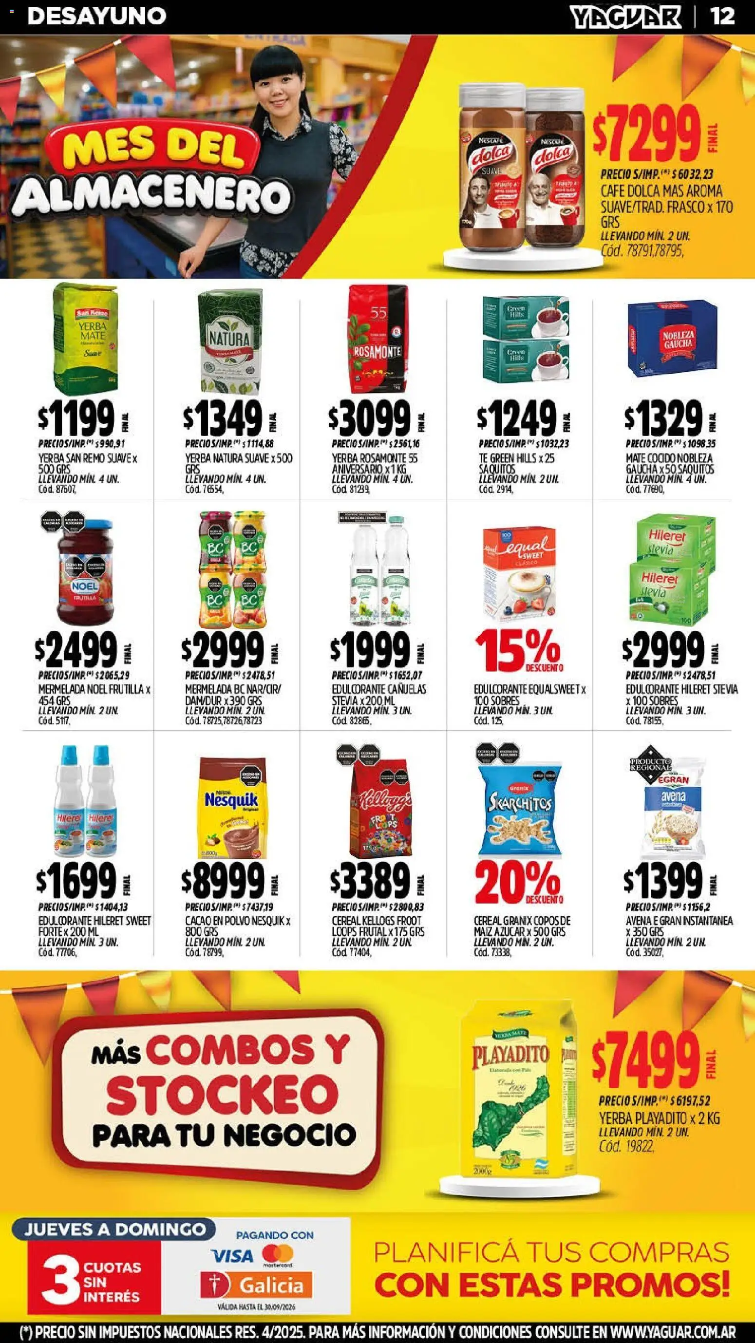 Yaguar - Oferta Semanal Neuquen │ válido desde el 07/09/2026 | Página: 12 | Productos: Mate, Maiz, Frasco, Café