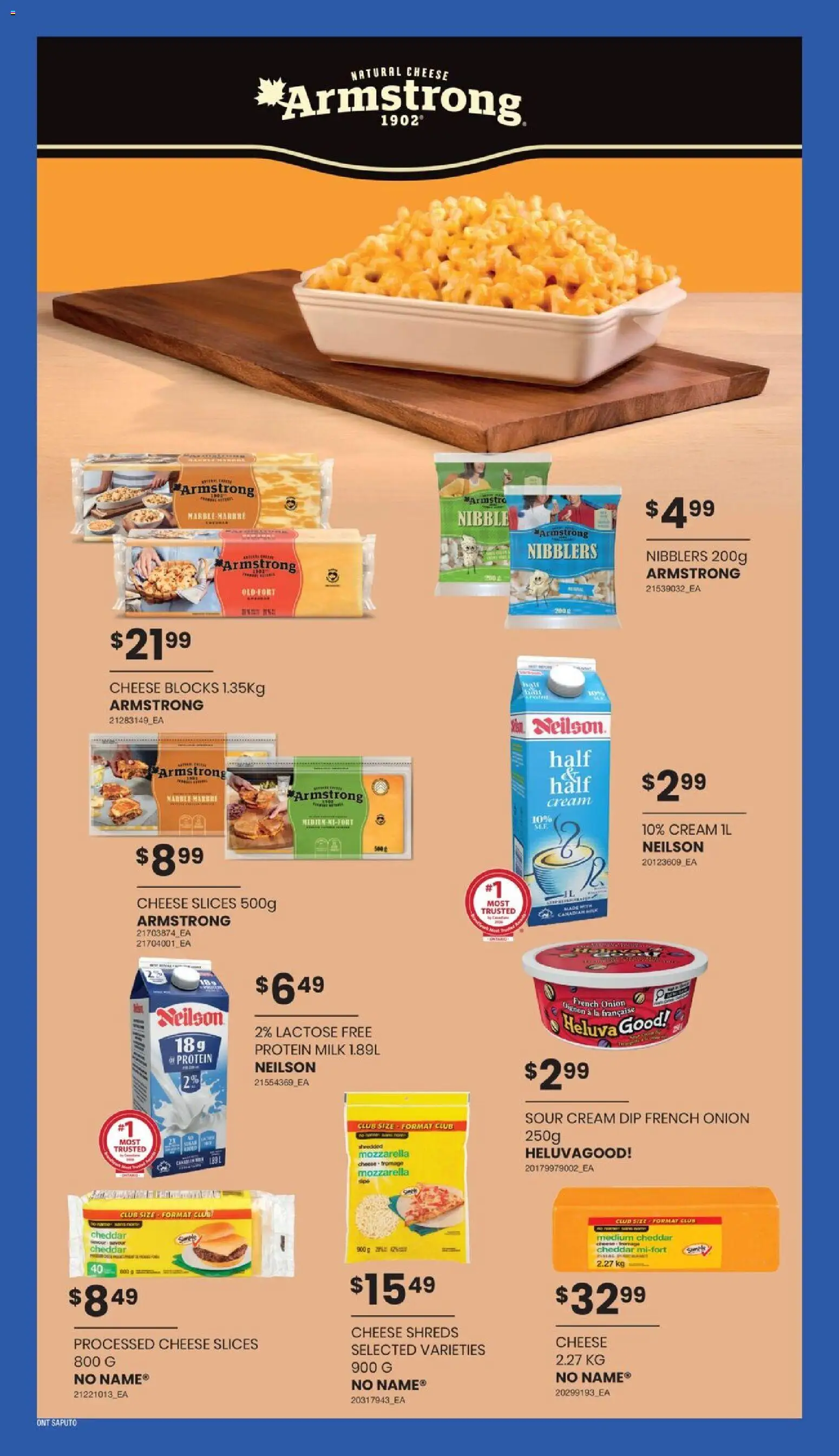 Wholesale Club flyer valid from Jul 16, 2026 | Page: 9 | Products: Sour cream, Cream, Milk, Cheese